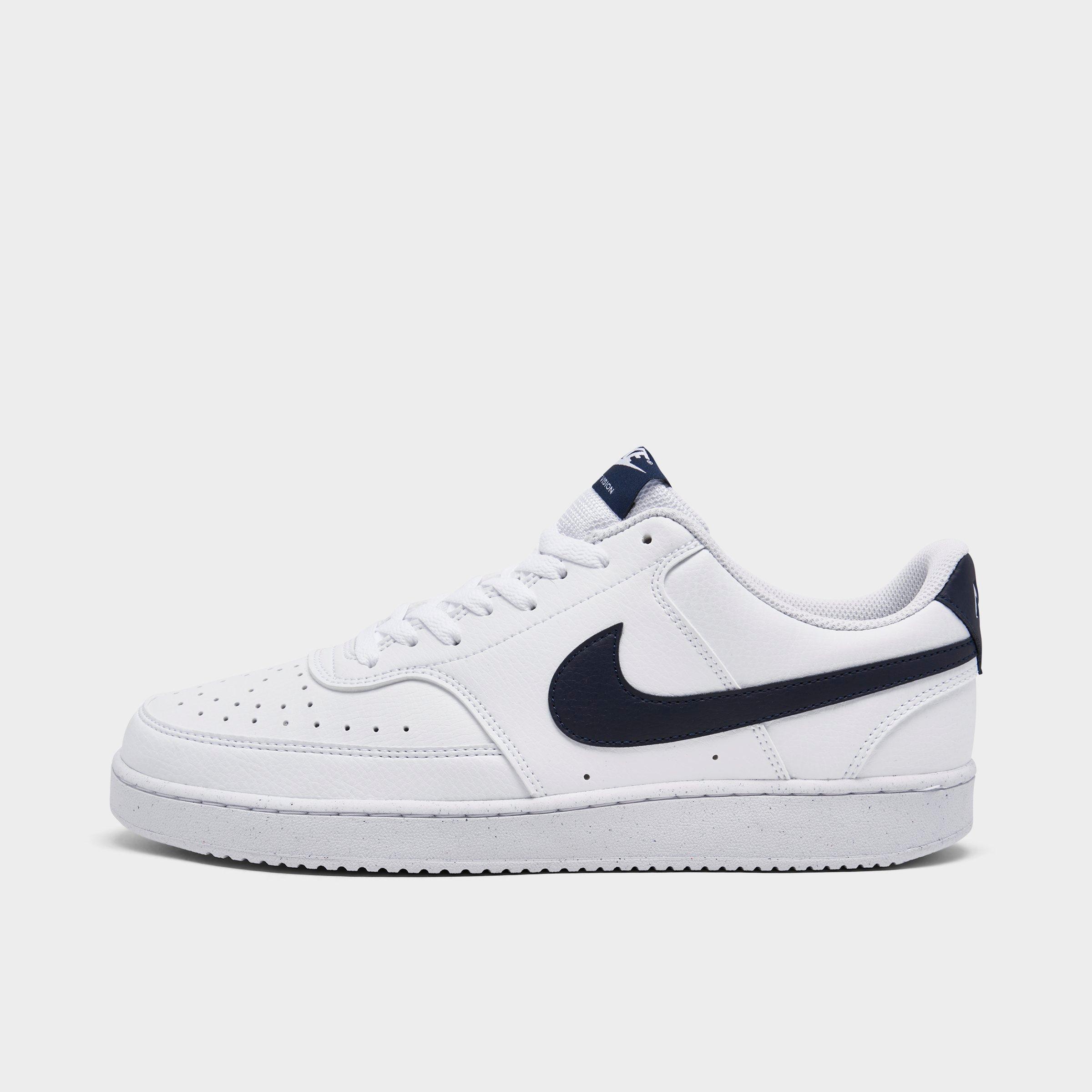 Nike Men's Court Vision Low Next Nature Casual Shoes In White/midnight Navy