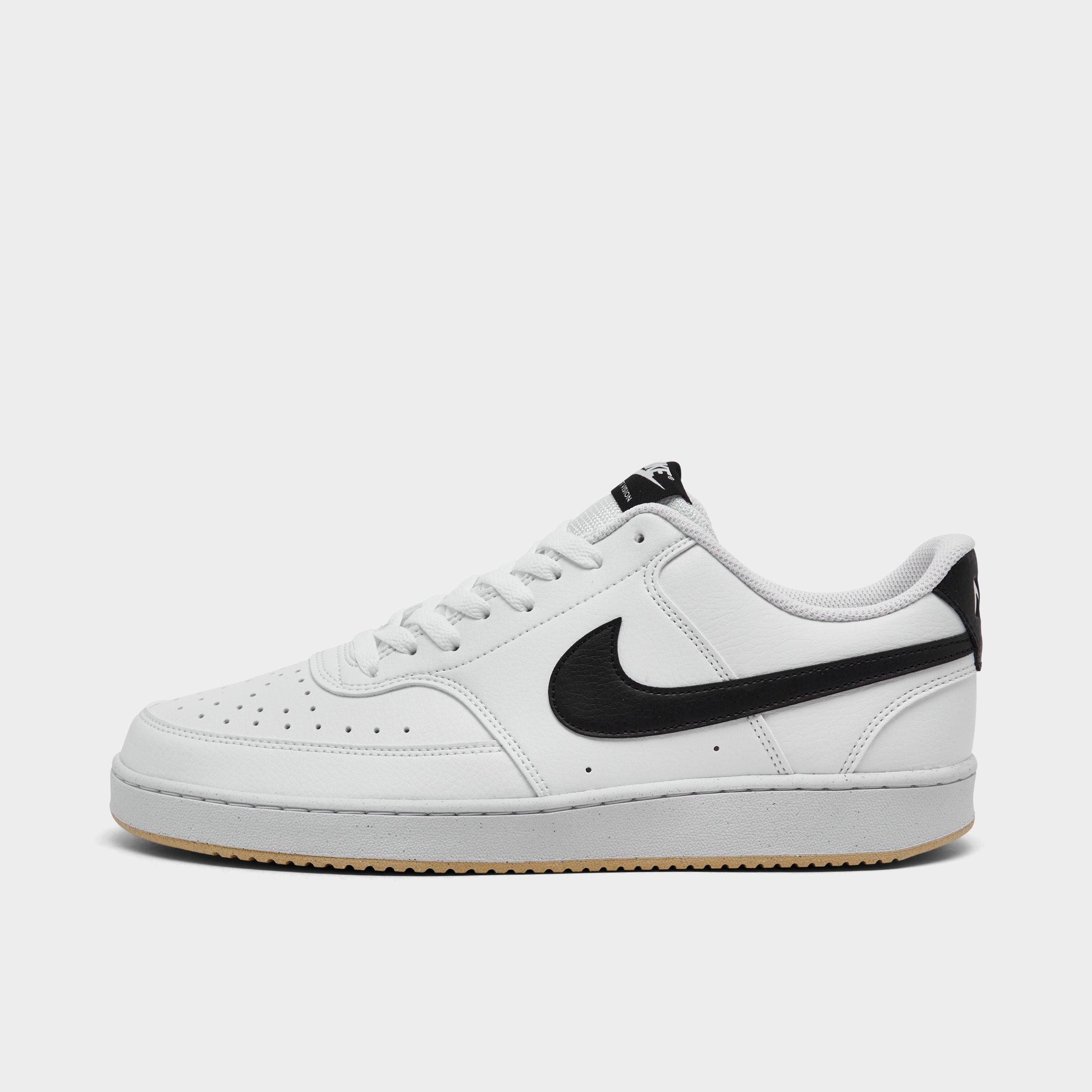 Nike Men's Court Vision Low Next Nature Casual Sneakers From Finish Line In White/white/sesame/black