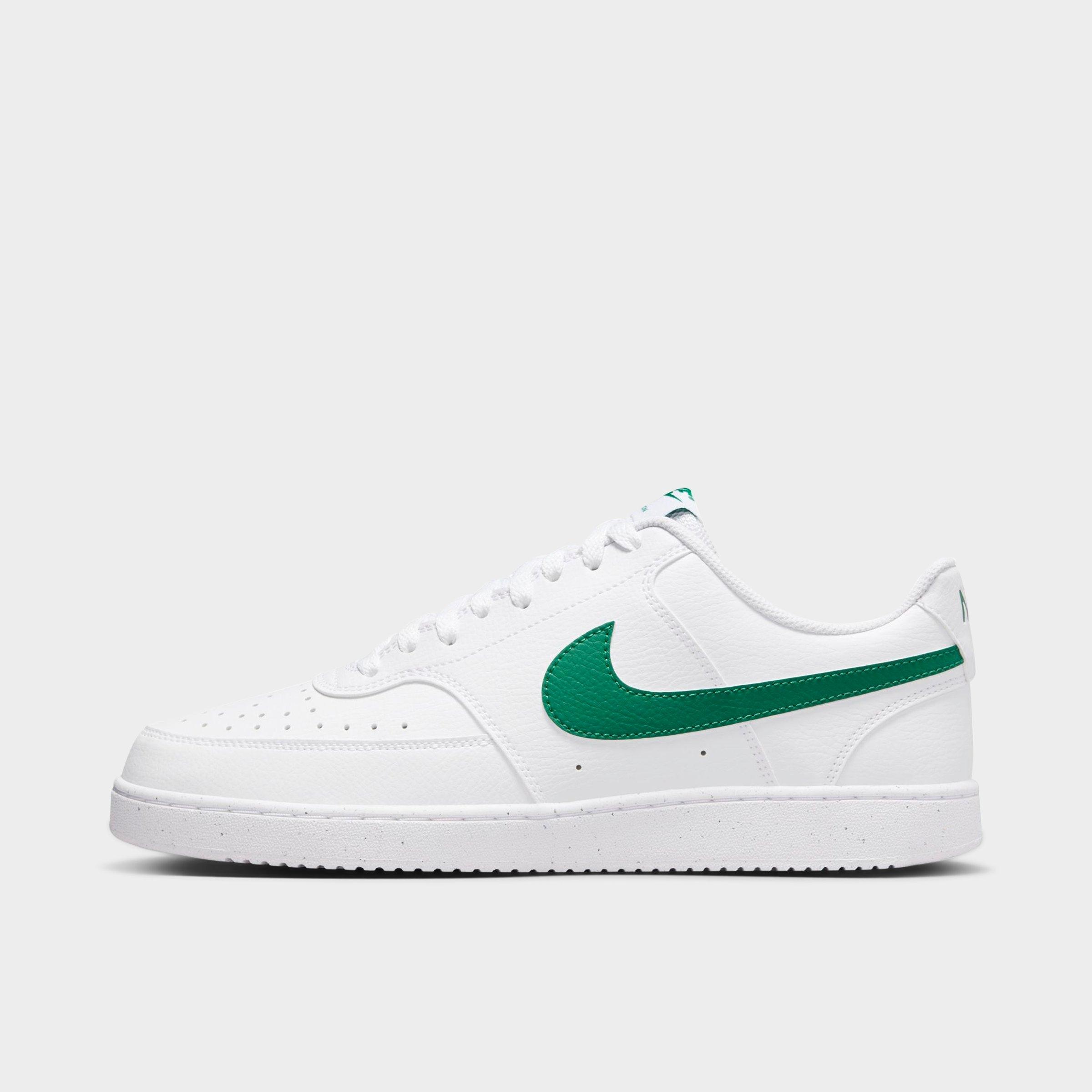 Nike Men's Court Vision Low Next Nature Casual Shoes In White/white/malachite