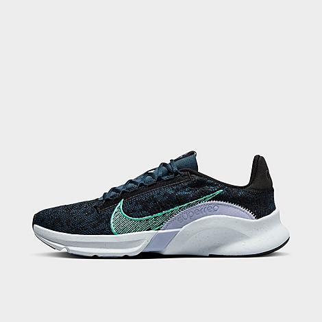 Nike Women's Superrep Go 3 Next Nature Flyknit Training Shoes In Black/green Glow/armory Navy/vivid Purple/lilac