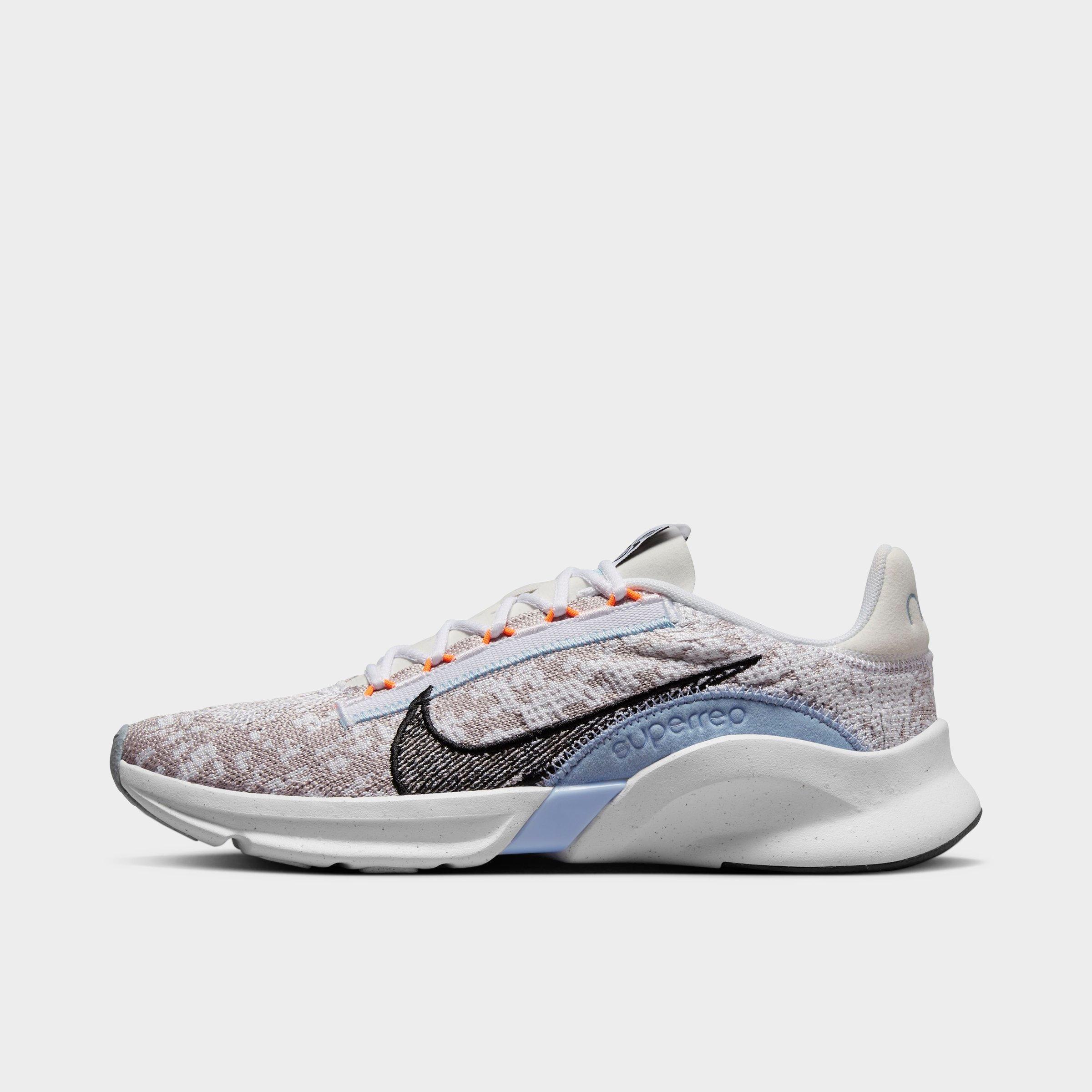Nike Superrep Go 3 Flyknit Running Shoe In White/light Marine/violet Ash/black