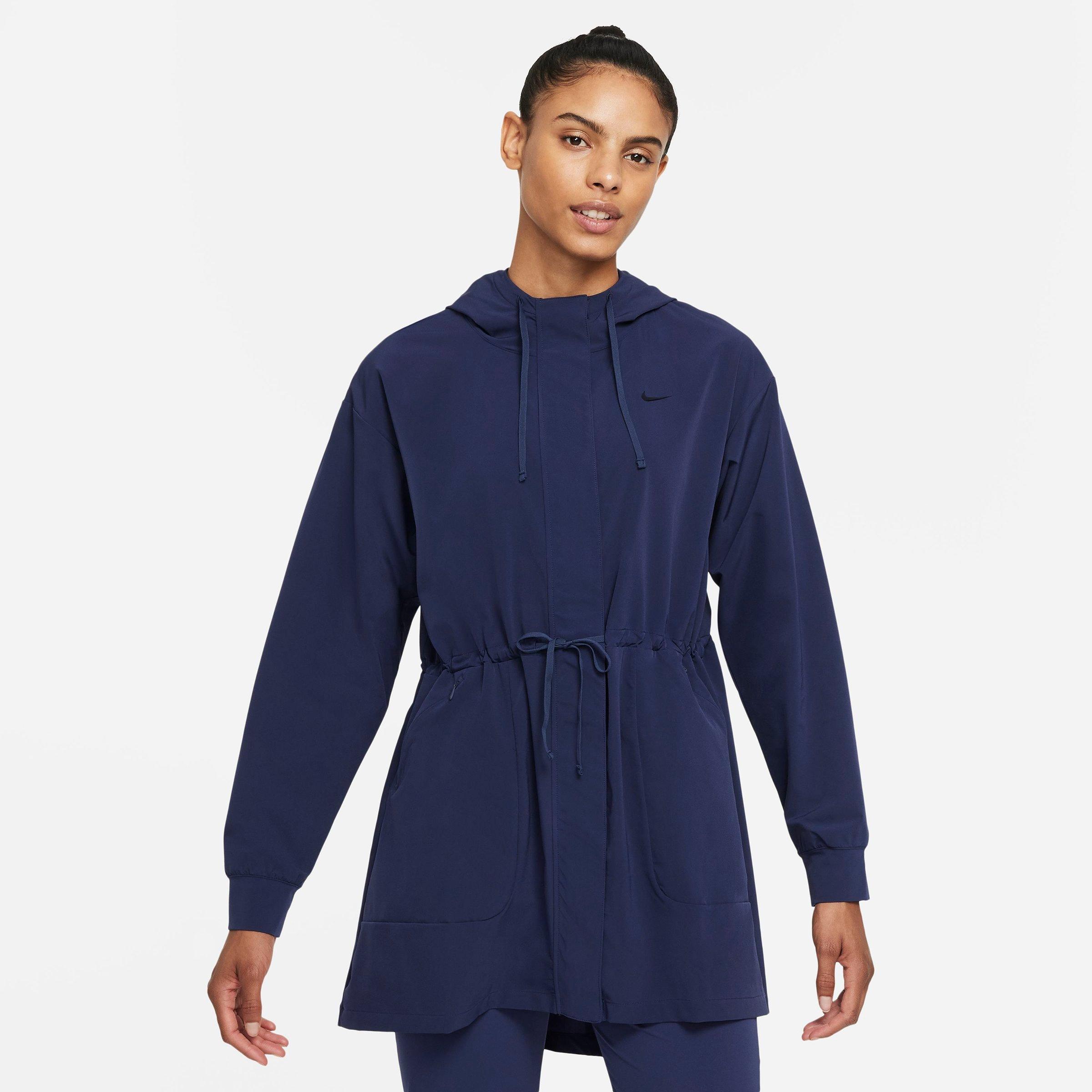 Nike Women's Dri-fit Bliss Luxe Anorak Jacket In Midnight Navy/clear