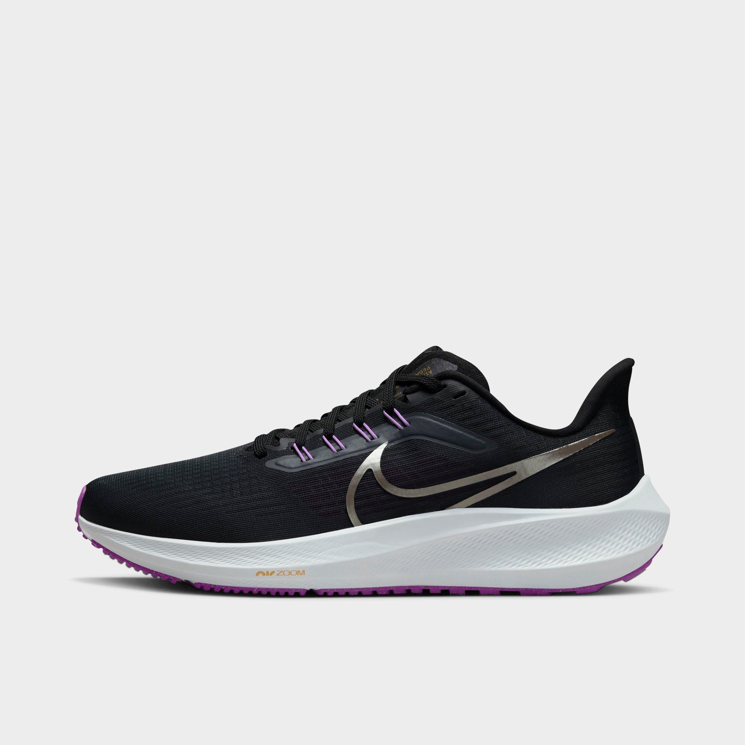 Nike Men's Pegasus 39 Running Shoes In Anthracite/black/lilac/metallic Pewter