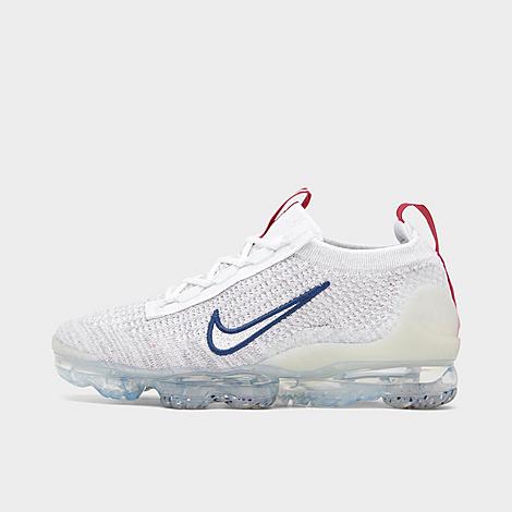 Nike Women's Air Vapormax 2021 Flyknit Running Shoes In Photon Dust/white/midnight Navy