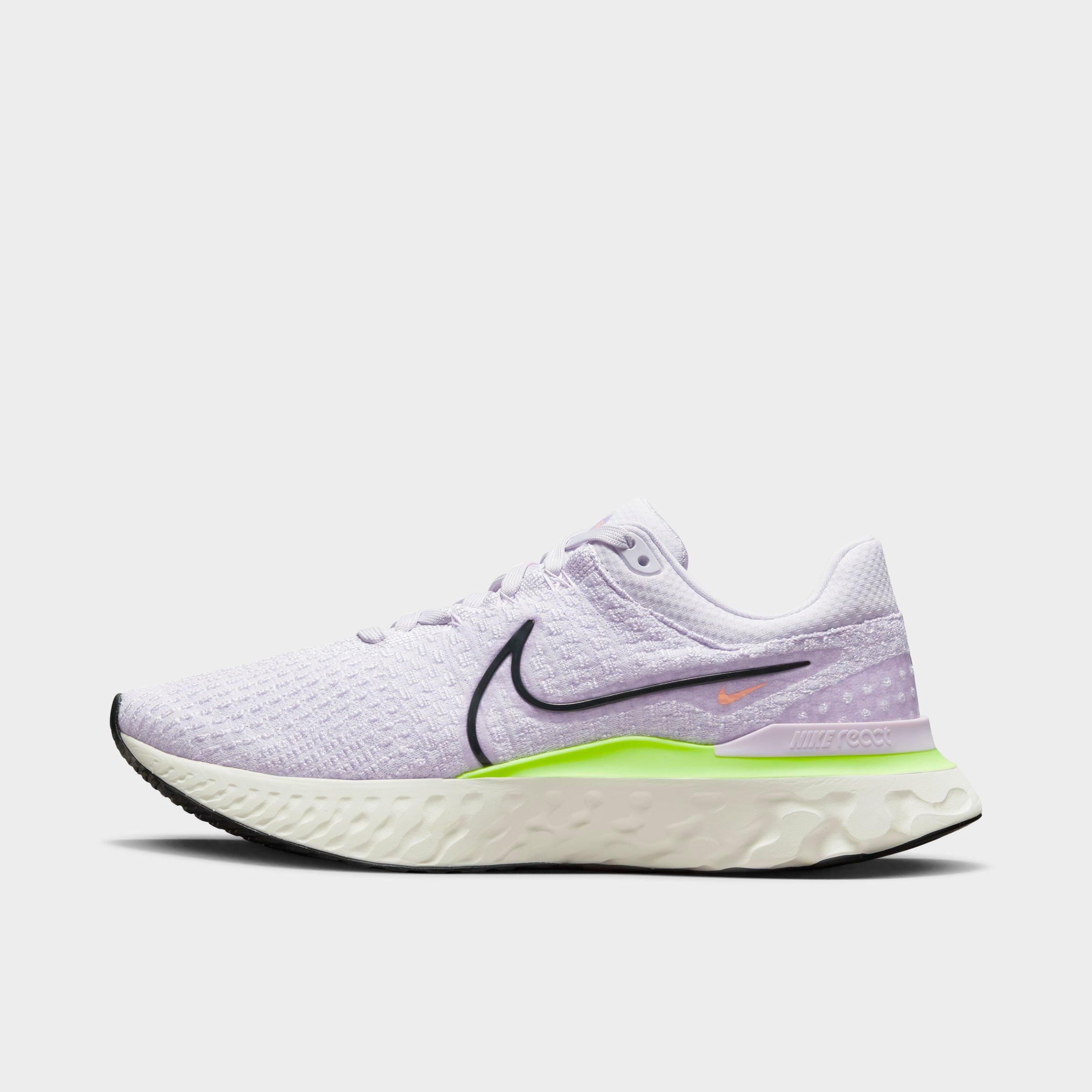 Nike React Infinity Run Flyknit 3 Running Shoe In Barely Grape/sail/ghost Green/anthracite