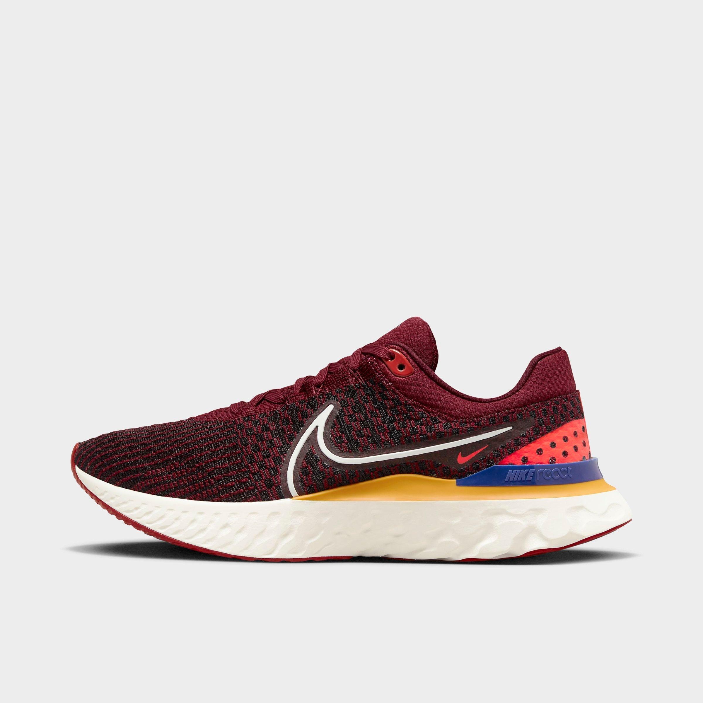 Nike React Infinity Run Flyknit 3 Running Shoe In Dark Beetroot/university Gold/bright Crimson/white