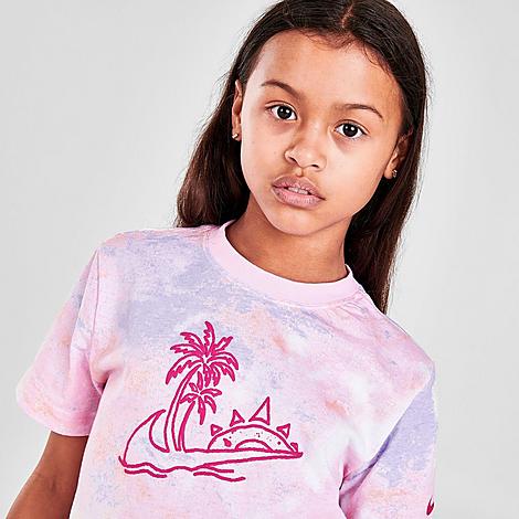 Nike Kids'  Girls' Run Wild Sky Dye T-shirt Size Large 100% Cotton In Multi