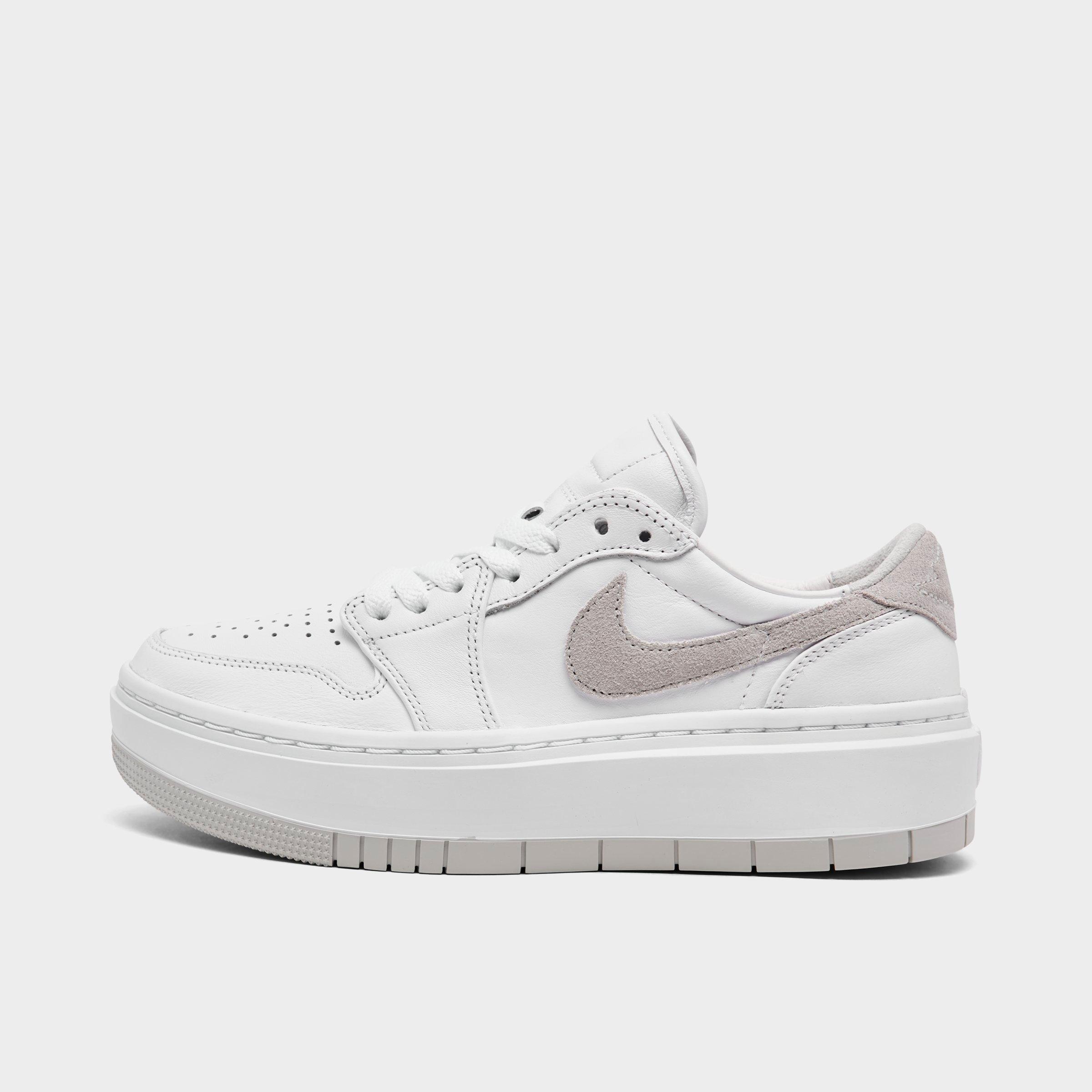 Nike Women's Air Jordan Retro 1 Elevate Low Casual Shoes In White/neutral Grey/white