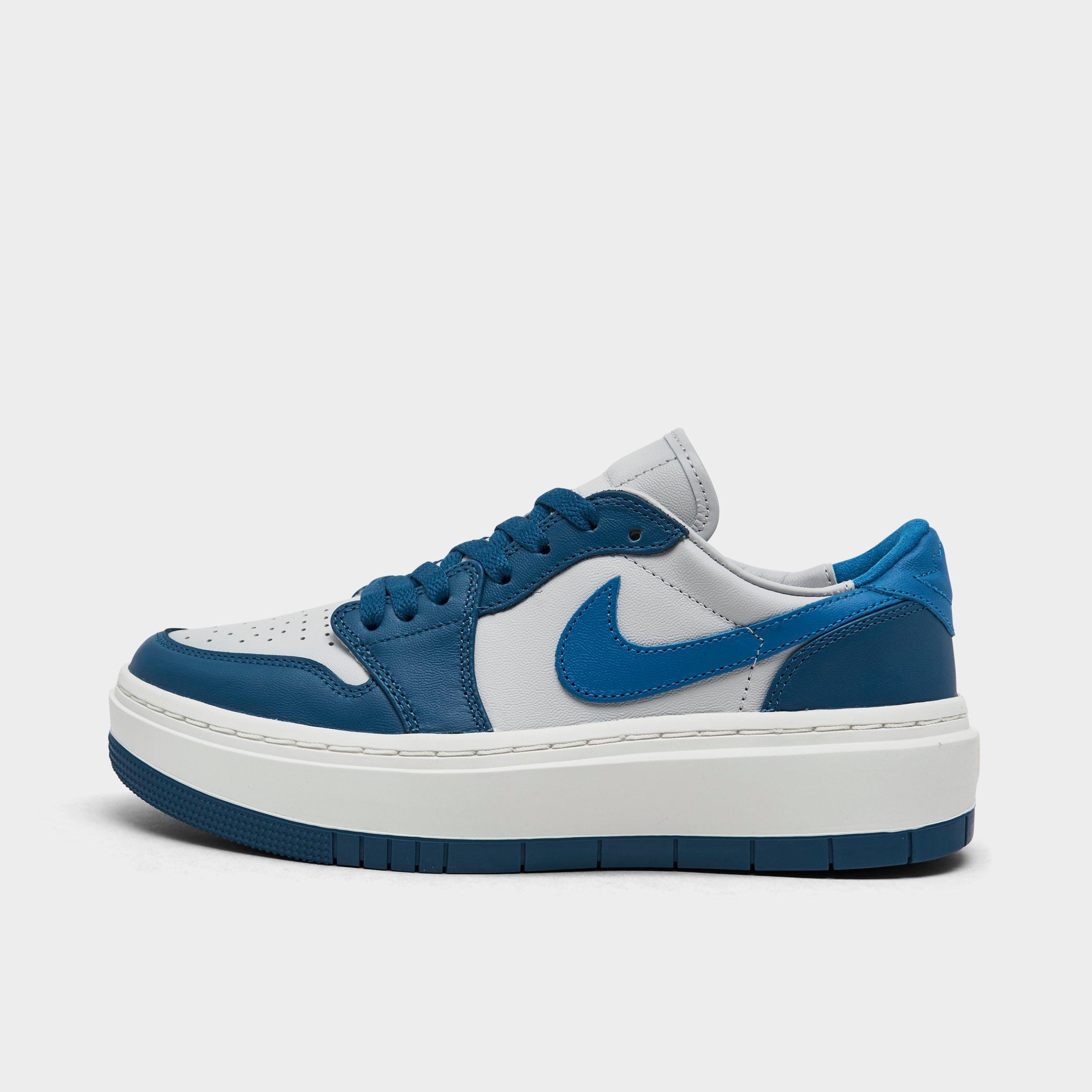 Nike Women's Air Jordan Retro 1 Elevate Low Casual Shoes In French Blue/sport Blue/neutral Grey