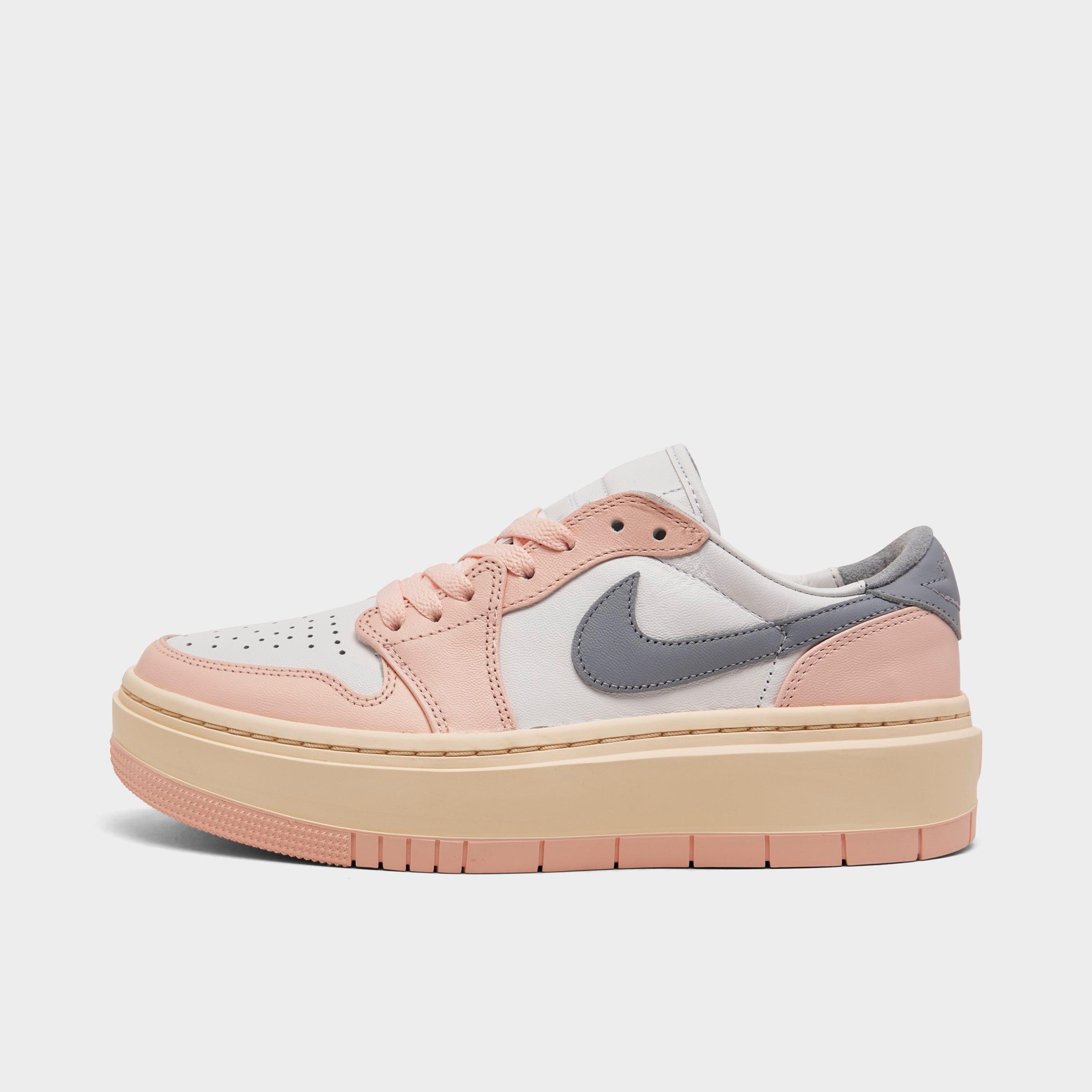 Nike Women's Air Jordan Retro 1 Elevate Low Casual Shoes In White/pink