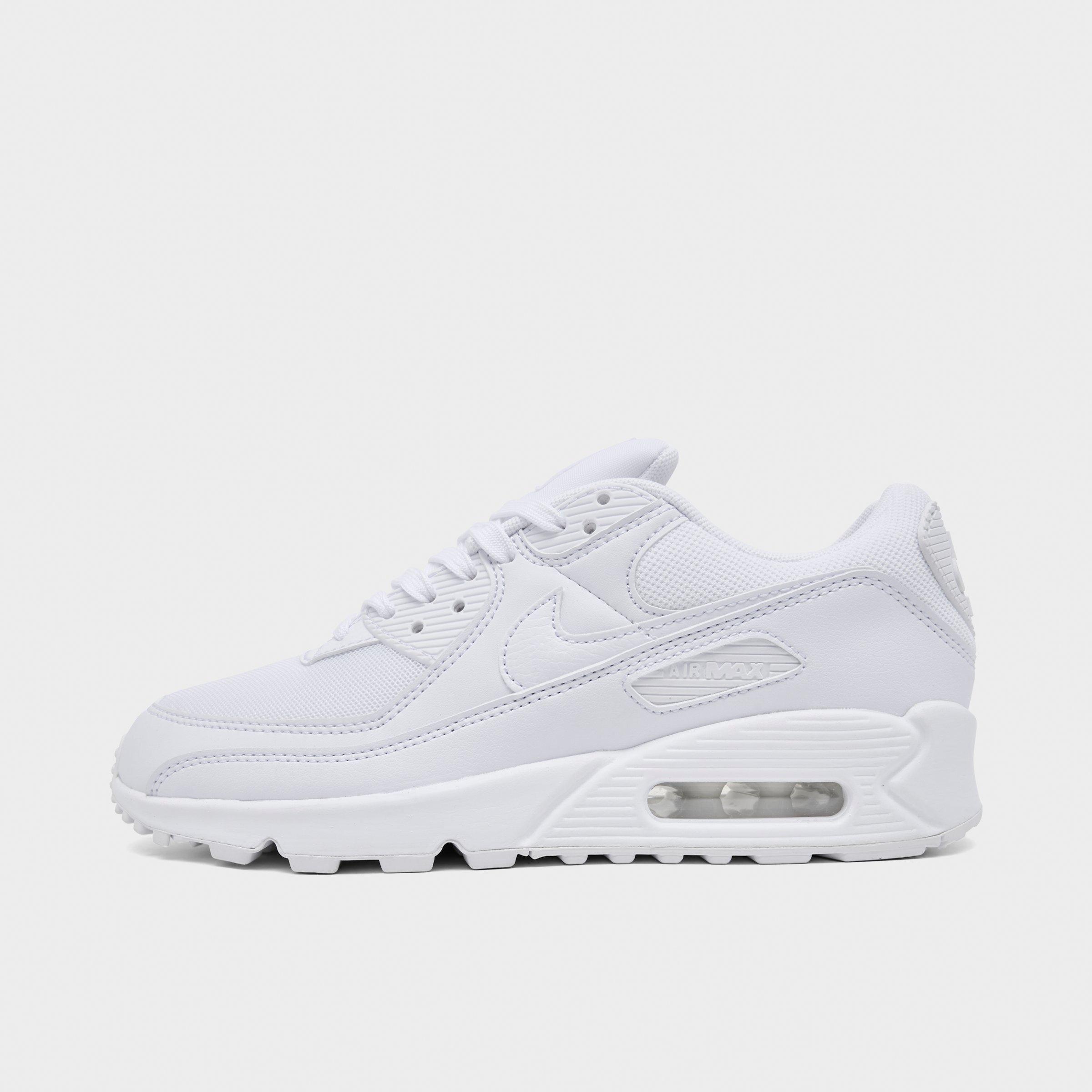 Nike Women's Air Max 90 Casual Shoes in White/White/White Size: 6.0