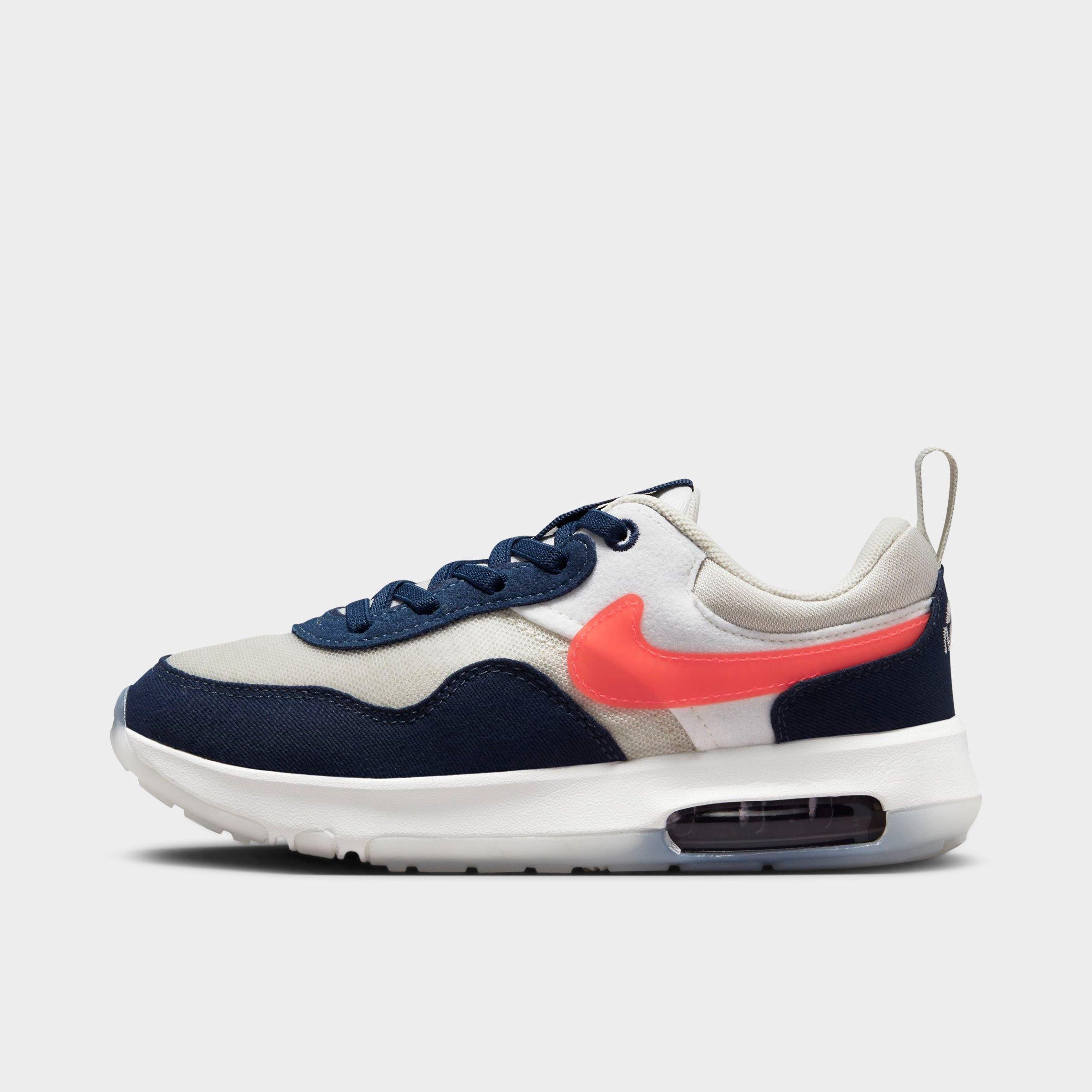 Nike Little Kids' Air Max Motif Casual Shoes In Light Bone/midnight Navy/summit White/bright Crimson