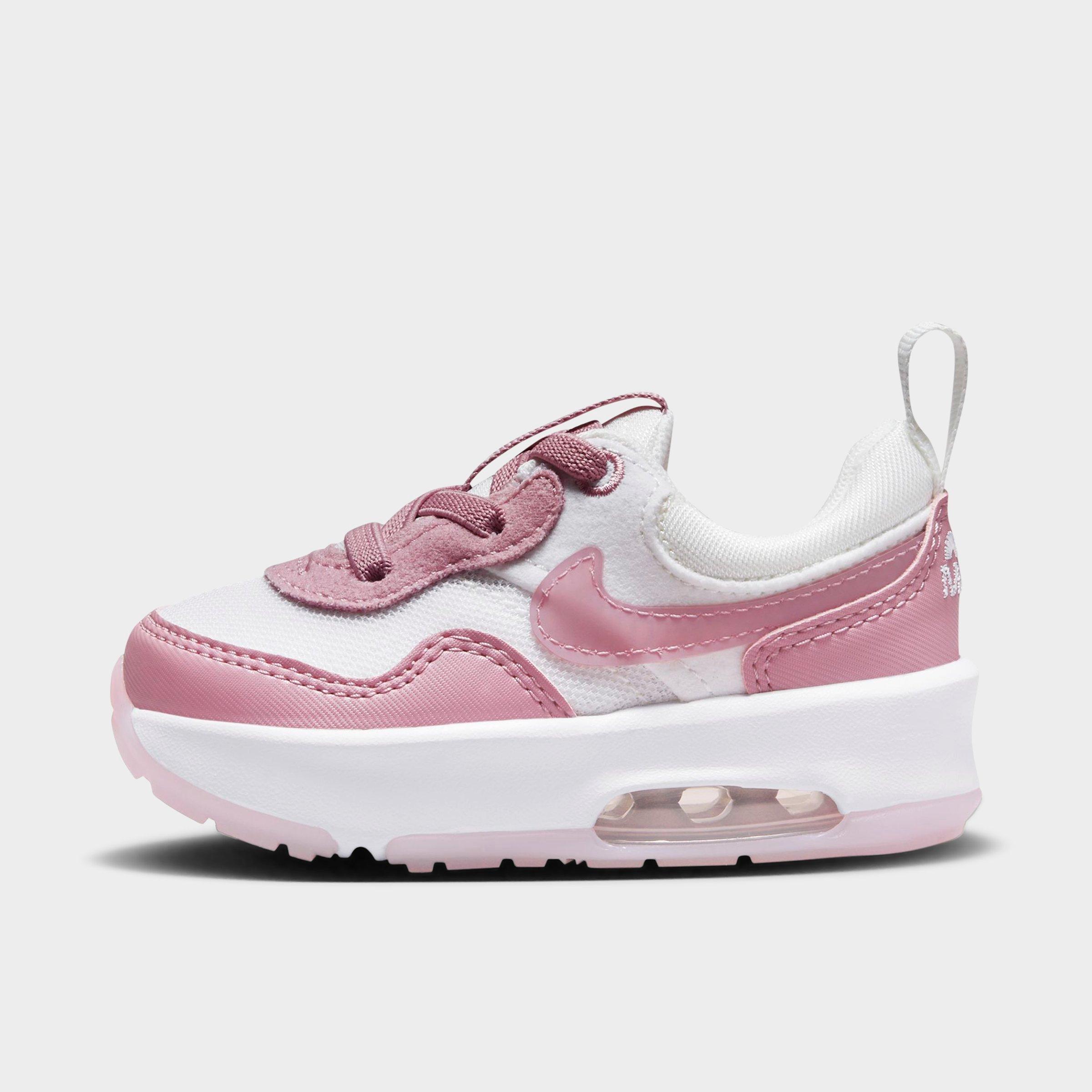 Nike Babies'  Kids' Toddler Air Max Motif Casual Shoes Size 9.0 Suede In Summit White/white/pink Foam/elemental Pink