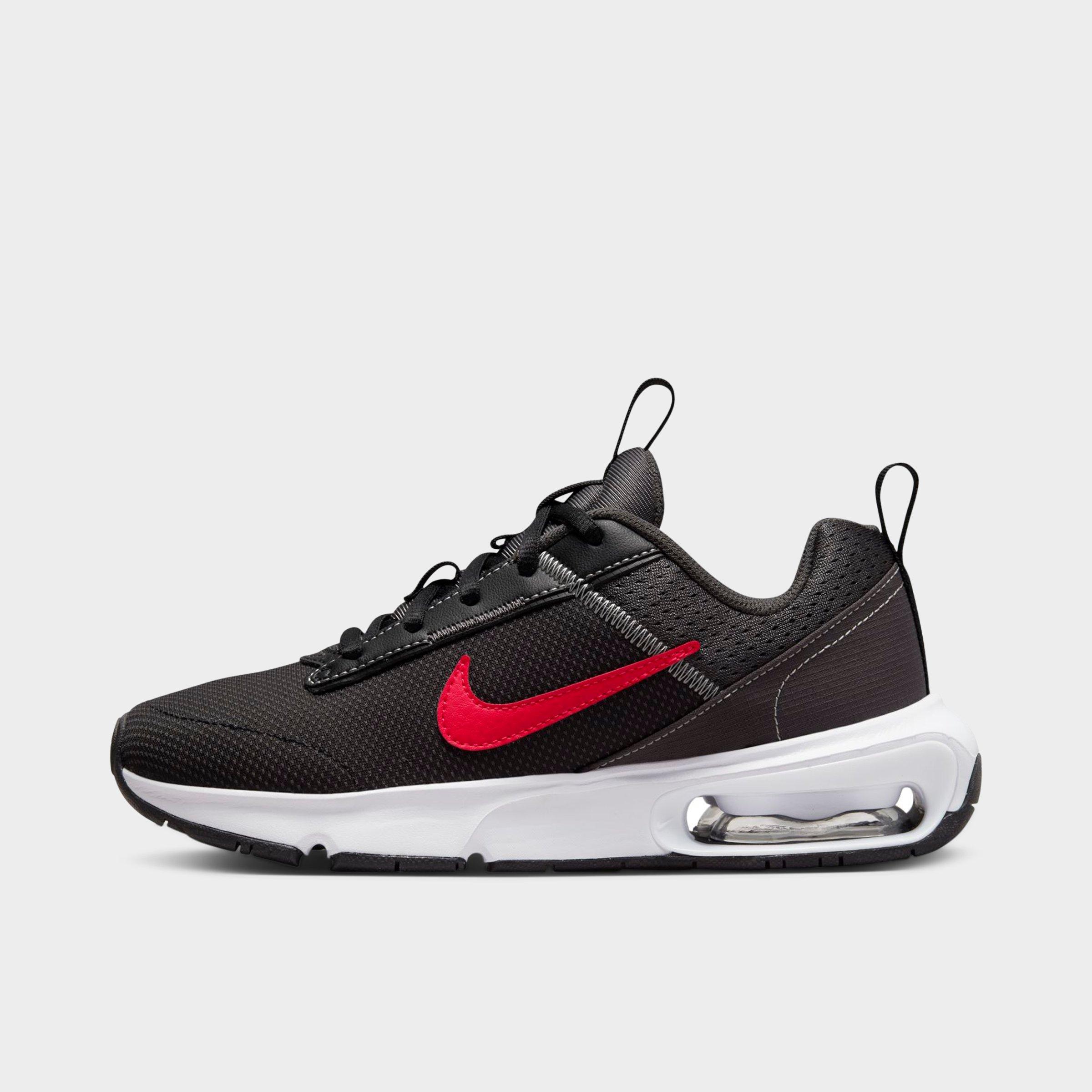Nike Big Kids' Air Max Intrlk Lite Casual Shoes In Medium Ash/siren Red/black/light Silver