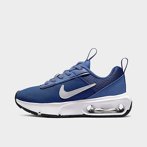 Nike Little Kids' Air Max Intrlk Lite Stretch Lace Casual Shoes In Mystic Navy/white/light Photo Blue/black