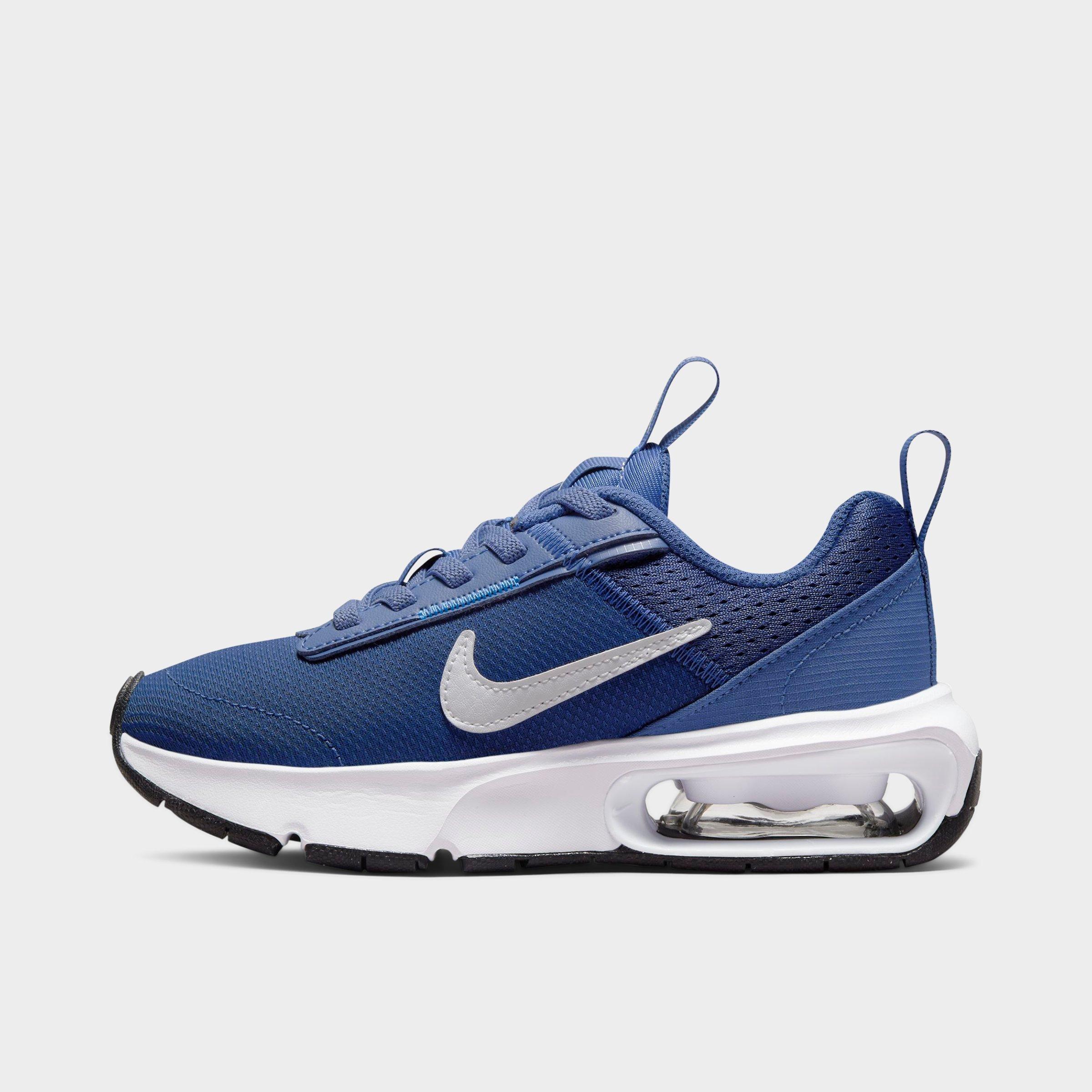 Nike Little Kids' Air Max Intrlk Lite Stretch Lace Casual Shoes In Mystic Navy/white/light Photo Blue/black