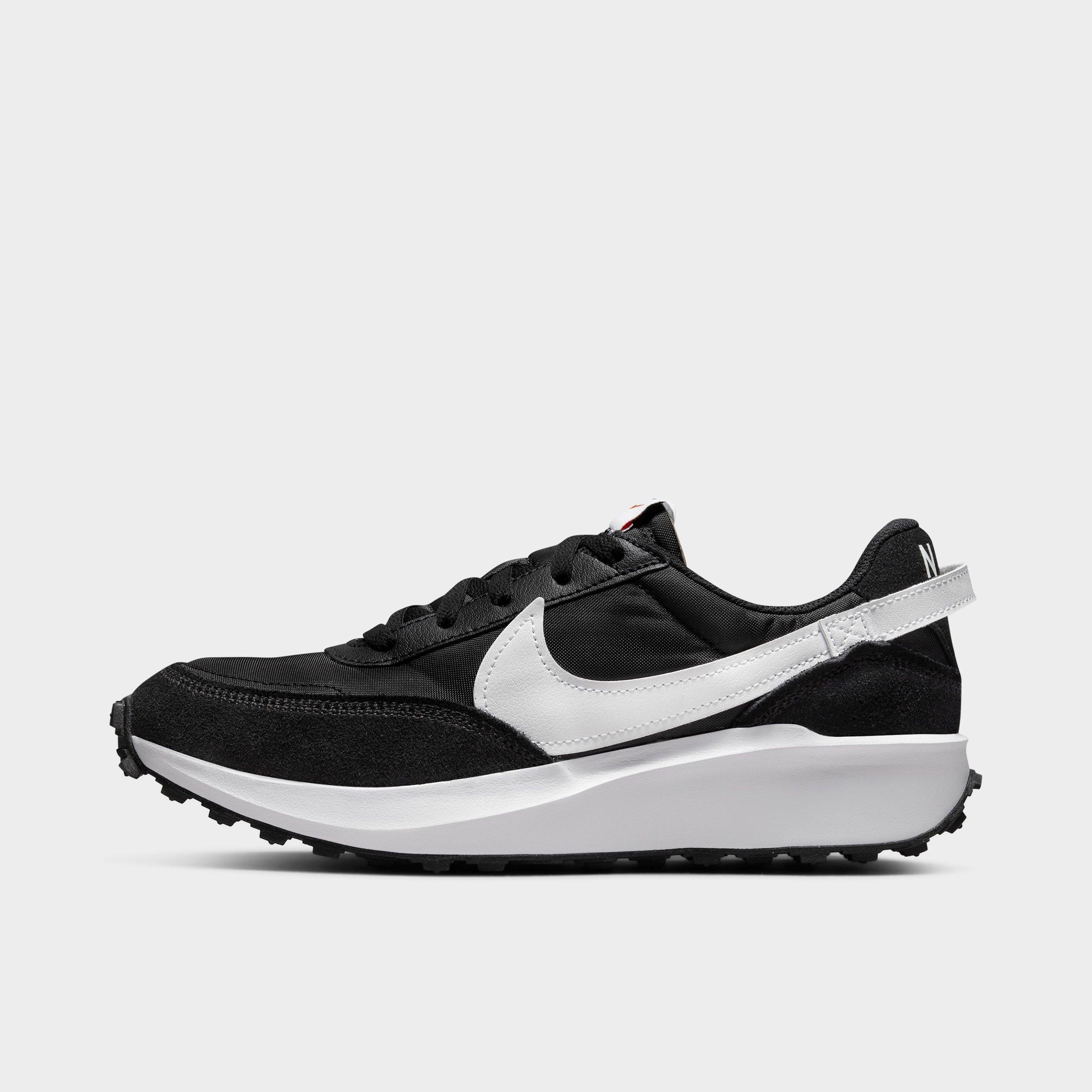 Shop Nike Women's Waffle Debut Casual Shoes In Black/orange/clear/white