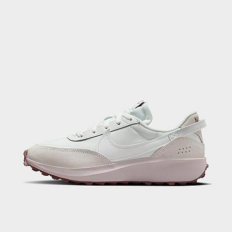 Shop Nike Women's Waffle Debut Casual Shoes In Summit White/summit White/smokey Mauve/platinum Violet