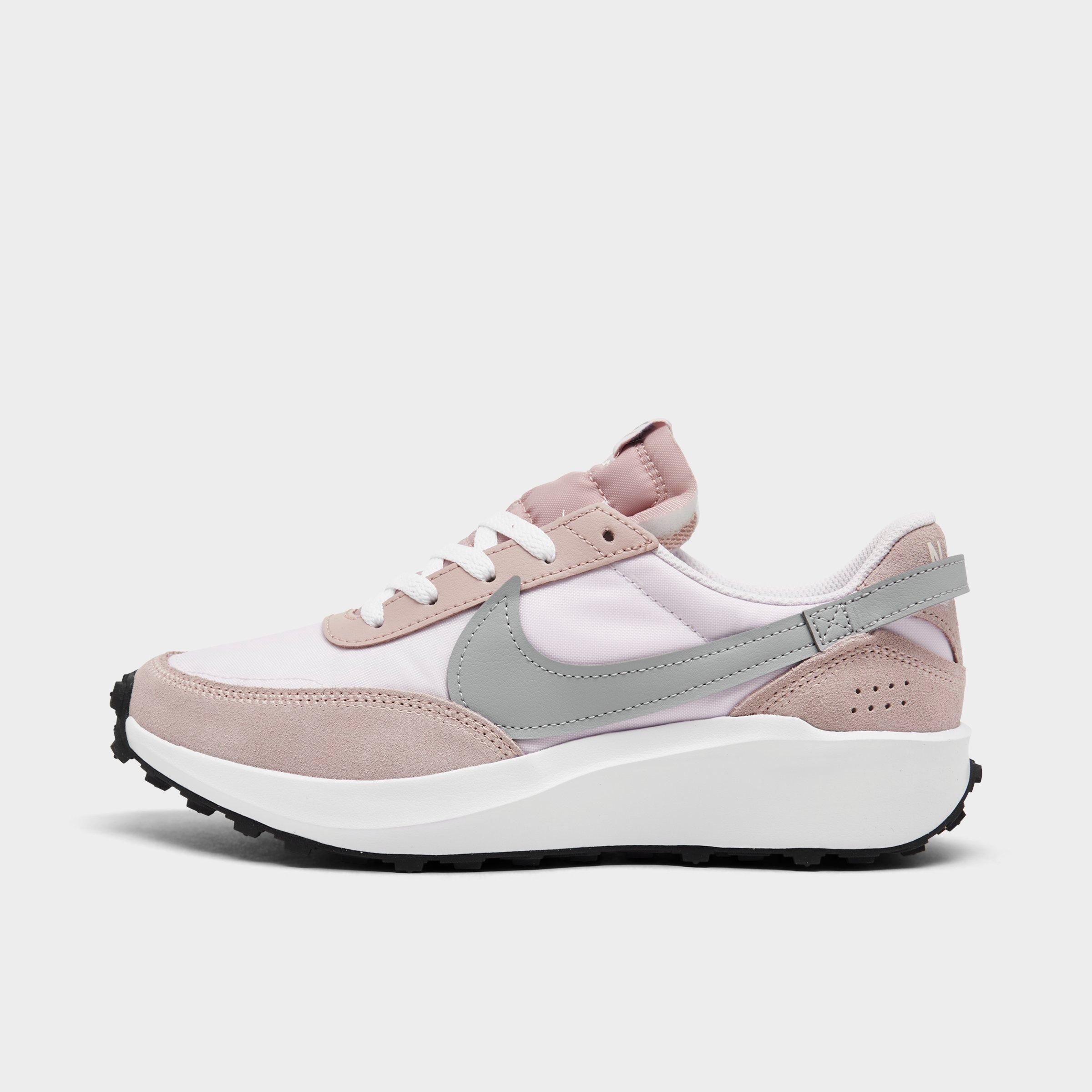 Nike Women's Waffle Debut Shoes In Pink Oxford/wolf Grey/pearl Pink/white/black/team Orange