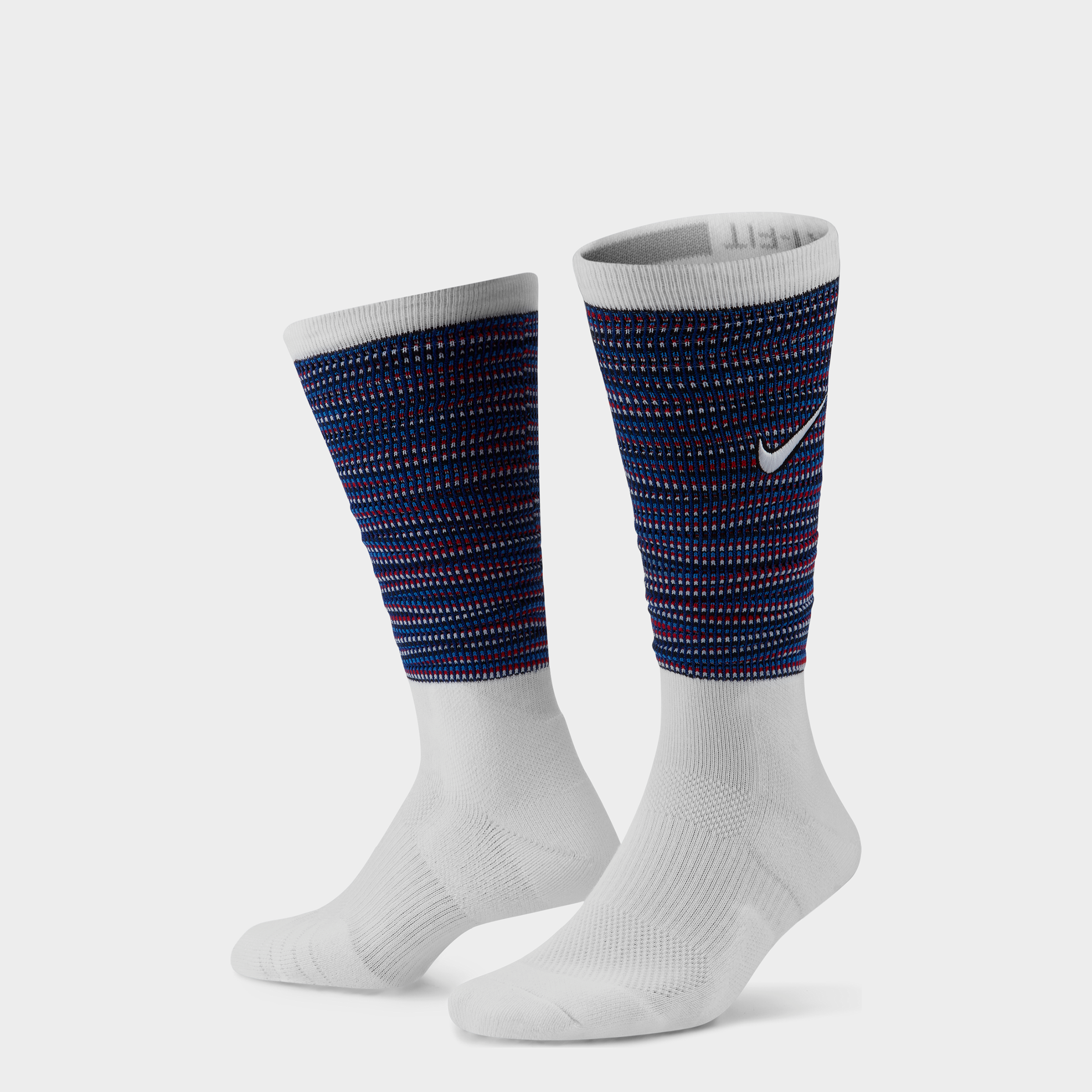 Nike Elite Crew Socks in White/Multi Size: Large