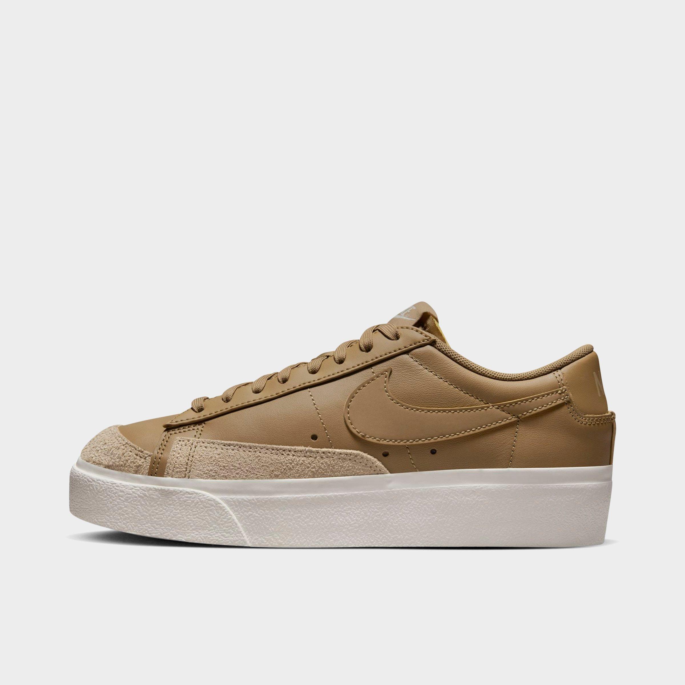 Nike Women's Blazer Low Platform Casual Shoes In Dk Driftwood/dk Driftwood/hemp/sail