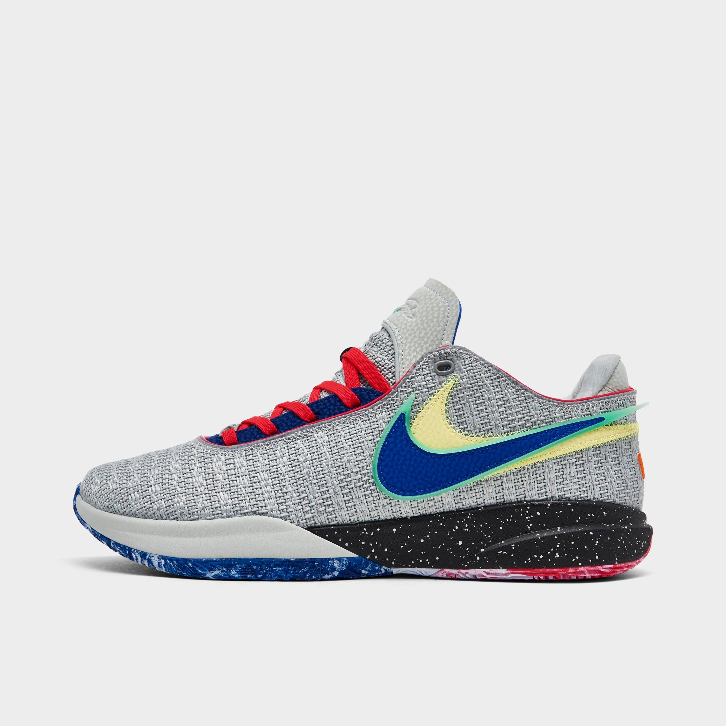 Nike Men's Lebron 20 Basketball Shoes In Light Silver/hyper Royal/lemon Chiffon