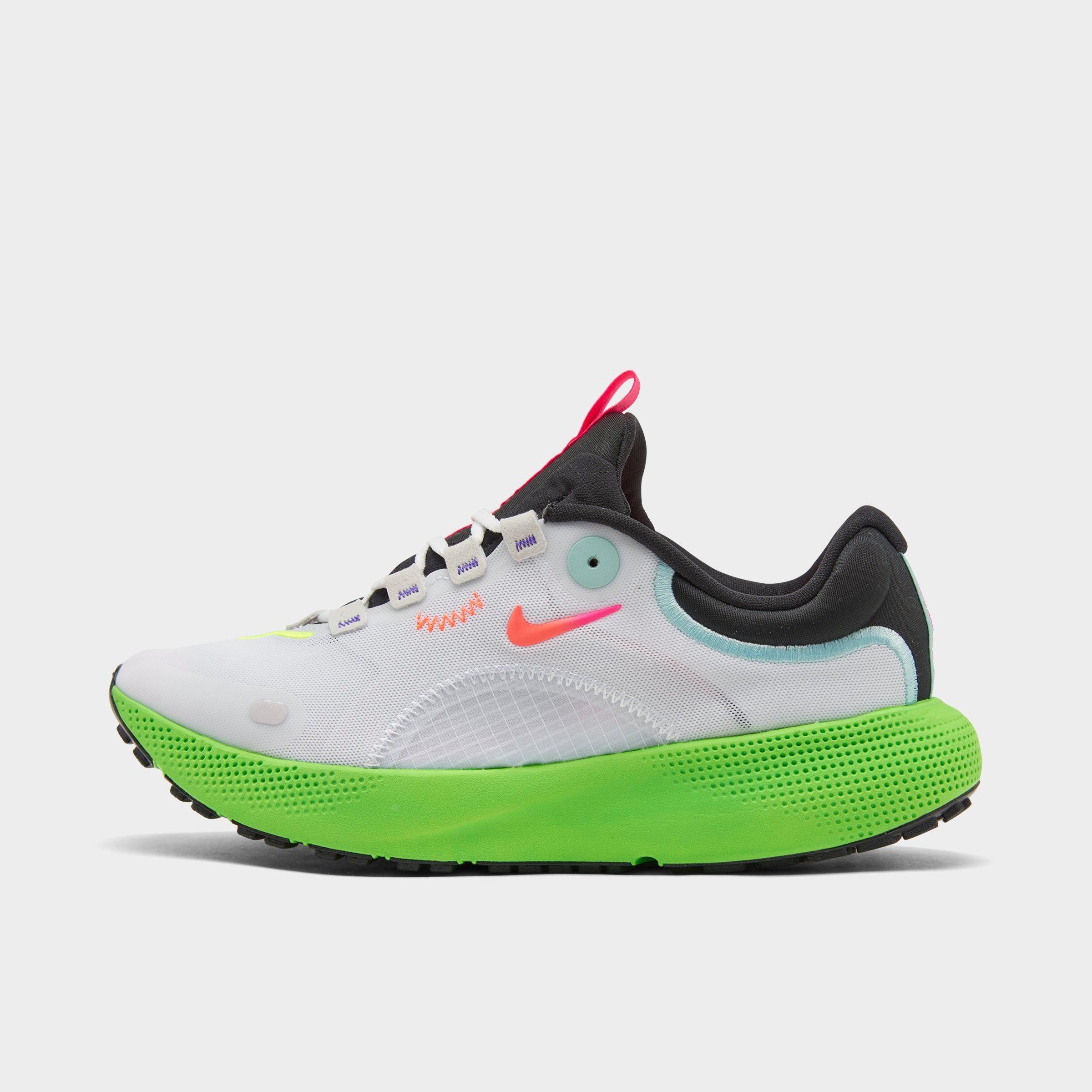 Nike Women's React Escape Run Lace Up Running Sneakers In White/bright Mango/hyper Pink/volt