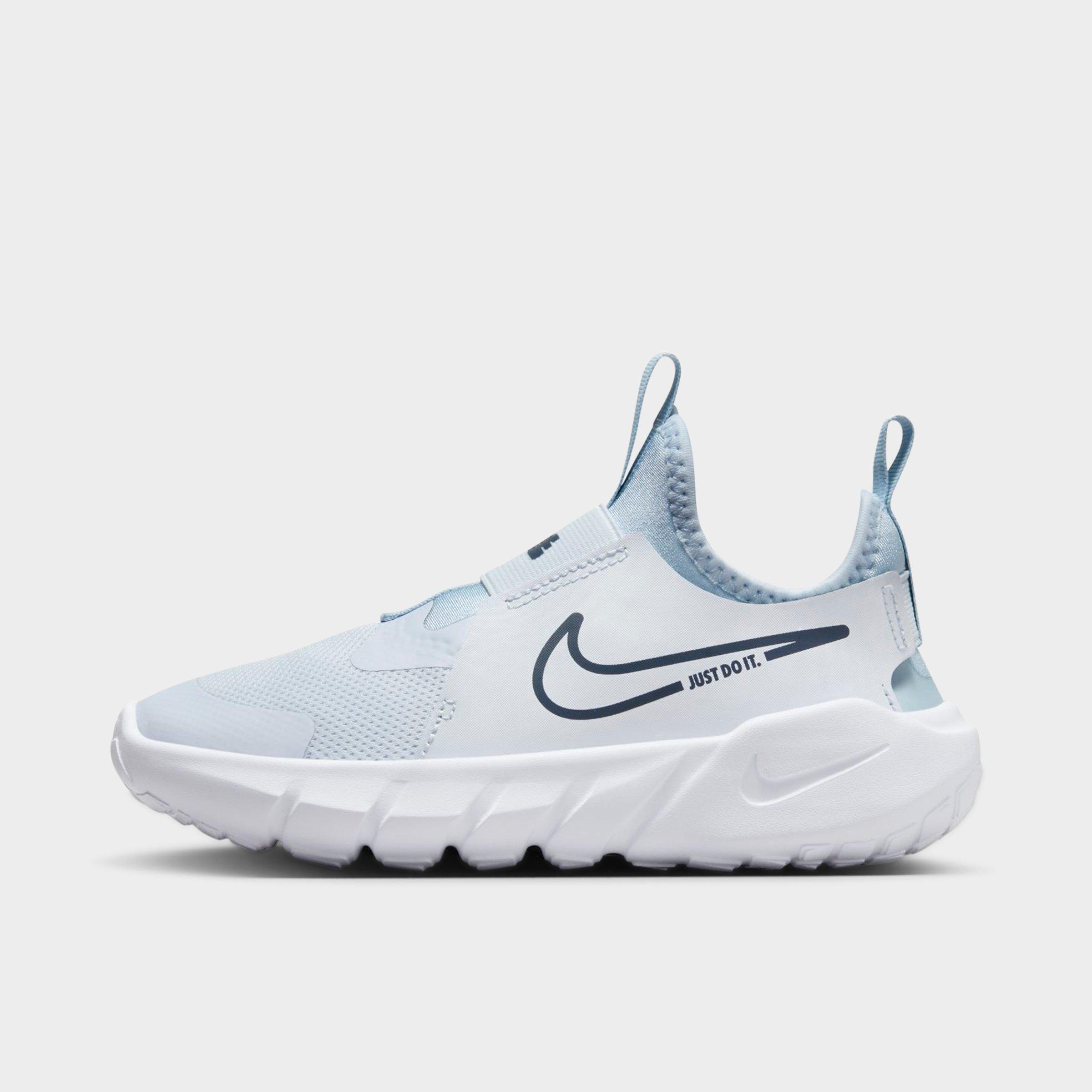 Nike Little Kids Flex Runner 2 Running Shoes in Football Grey/Light Armory Blue/White Size: 1.0