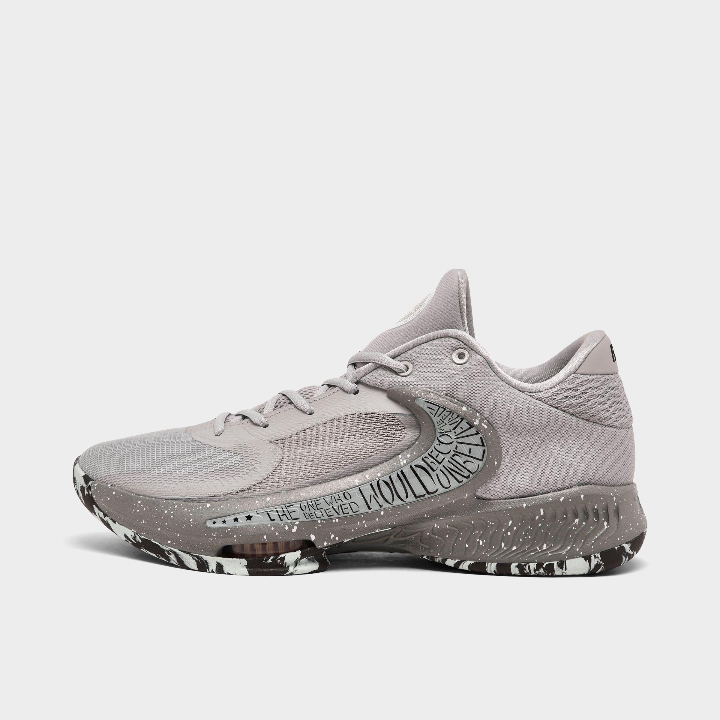 Nike Zoom Freak 4 Basketball Shoes In Wolf Grey/white/cool Grey/black