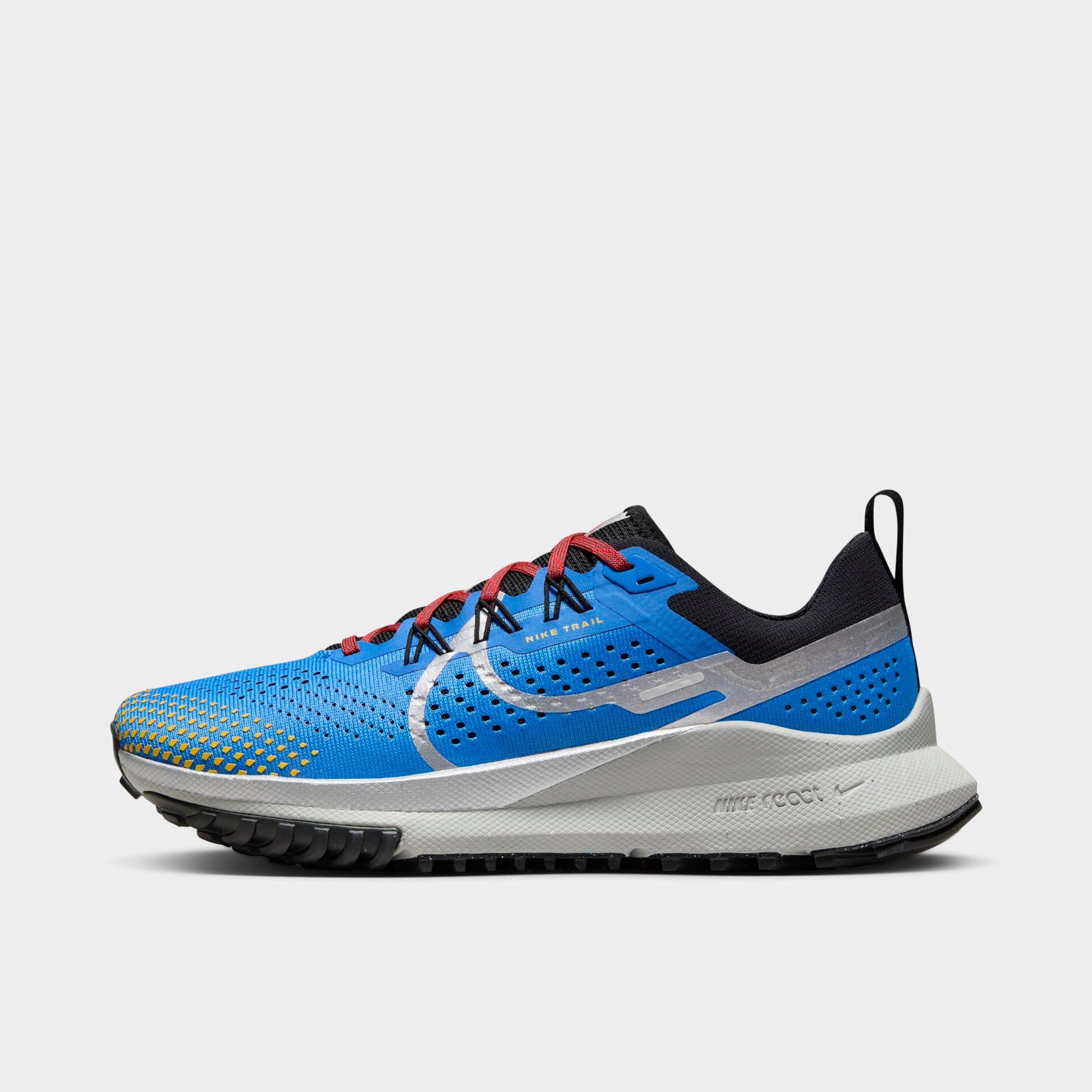 Nike Women's React Pegasus Trail 4 Trail Running Shoes In Light Photo Blue/metallic Silver/track Red/black