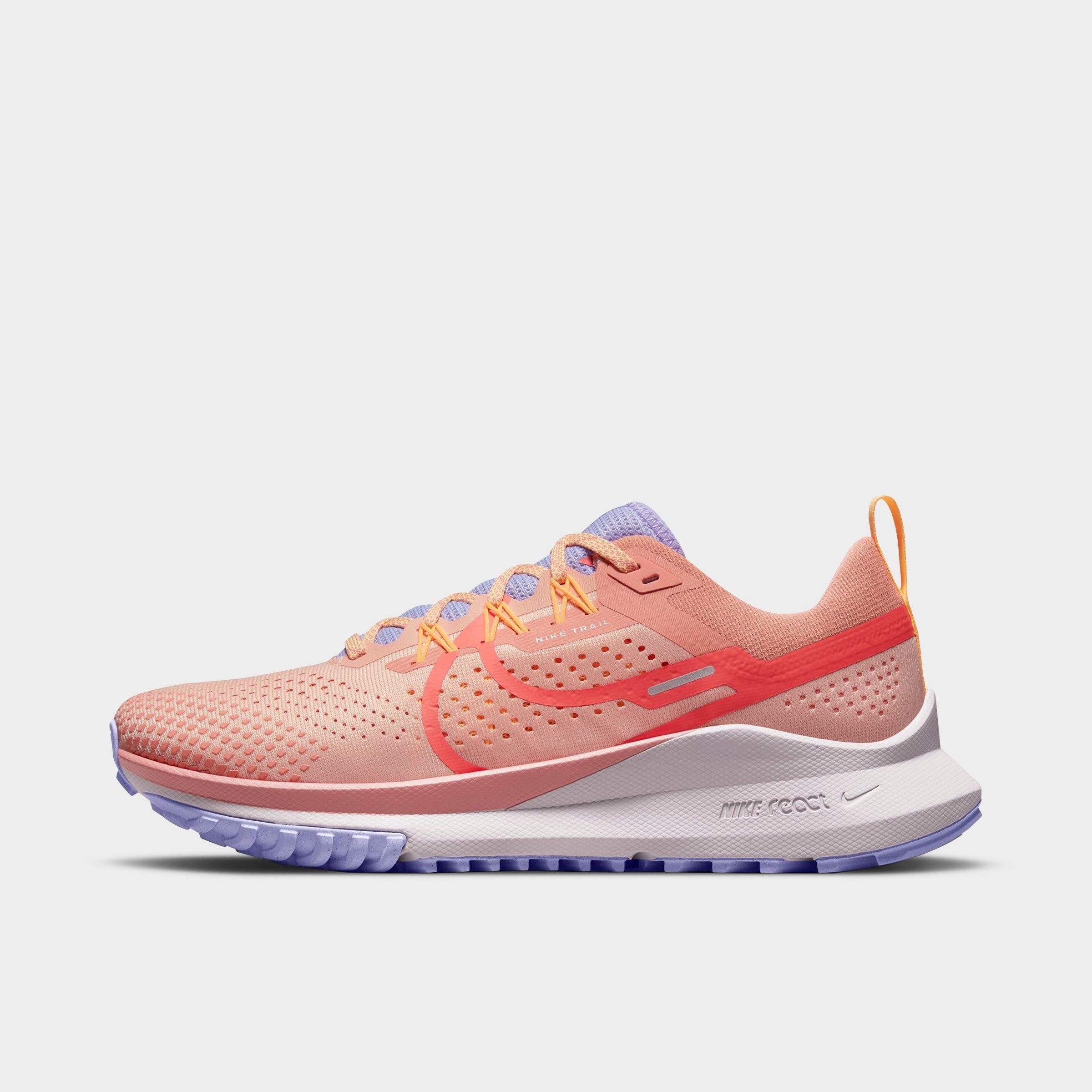 Nike Women's React Pegasus Trail 4 Trail Running Shoes in Pink/Arctic Orange Size 11.5