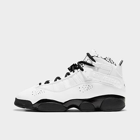 Nike Jordan Big Kids' Jordan 6 Rings Basketball Shoes In White/black-metallic Gold