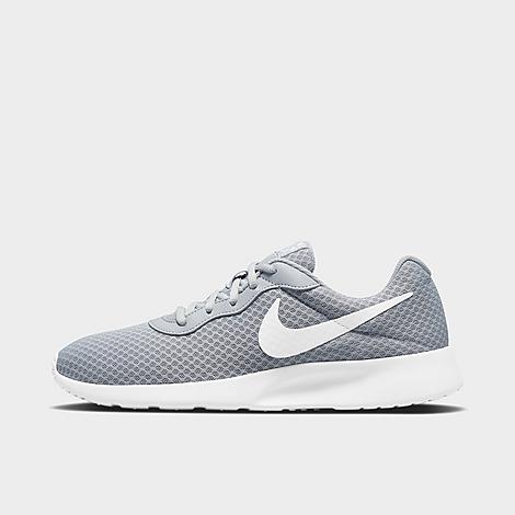 Shop Nike Men's Tanjun Casual Shoes In Wolf Grey/barely Volt/black/white