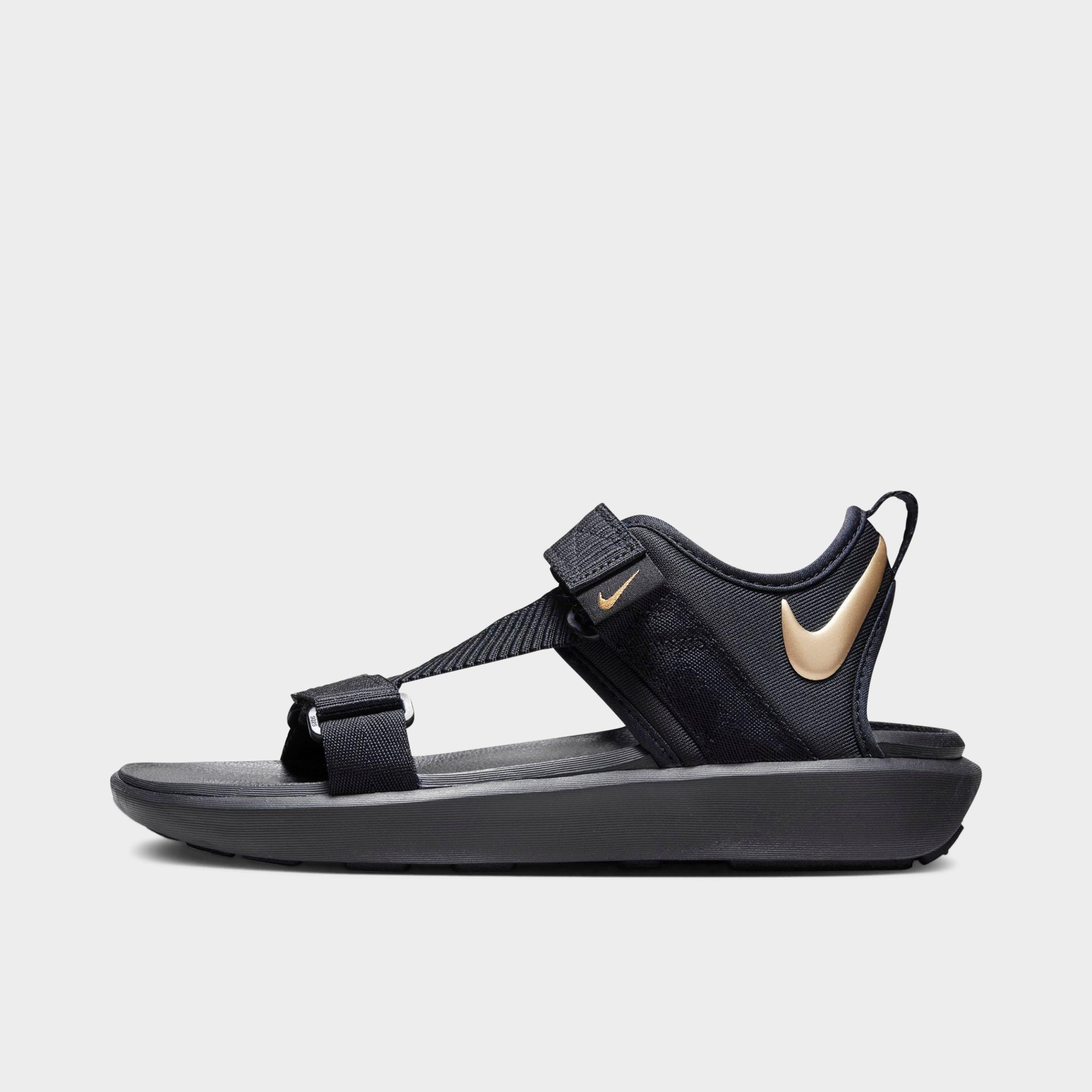 Nike Women's Vista Sandals In Black/metallic Gold/black | ModeSens