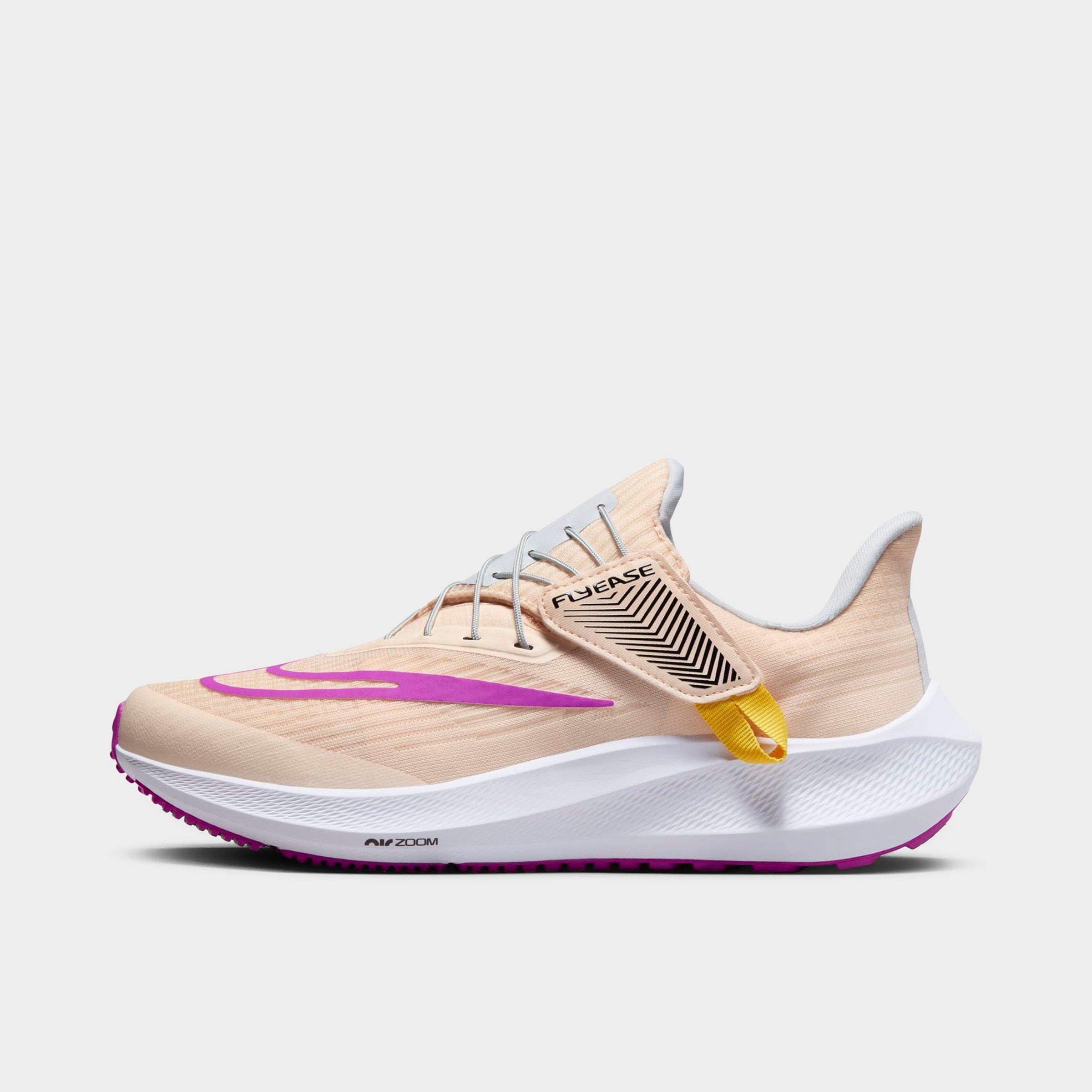 Nike Women's Air Zoom Pegasus Flyease Running Shoes In Guava Ice/vivid Purple/vivid Sulfur/rugged Orange