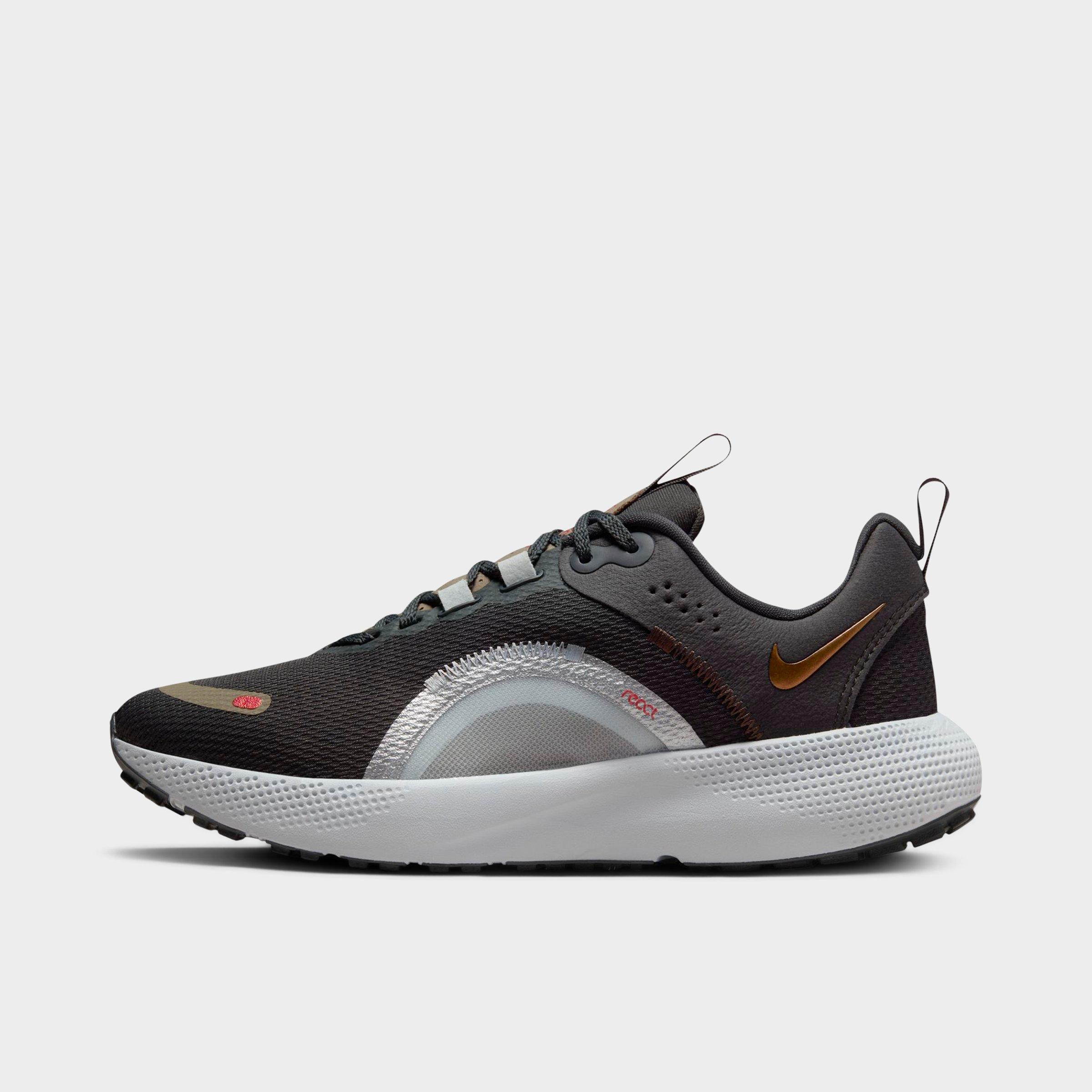 Nike Women's React Escape Run 2 Running Shoes In Dark Smoke Grey/olive Grey/metallic Silver/metallic Copper