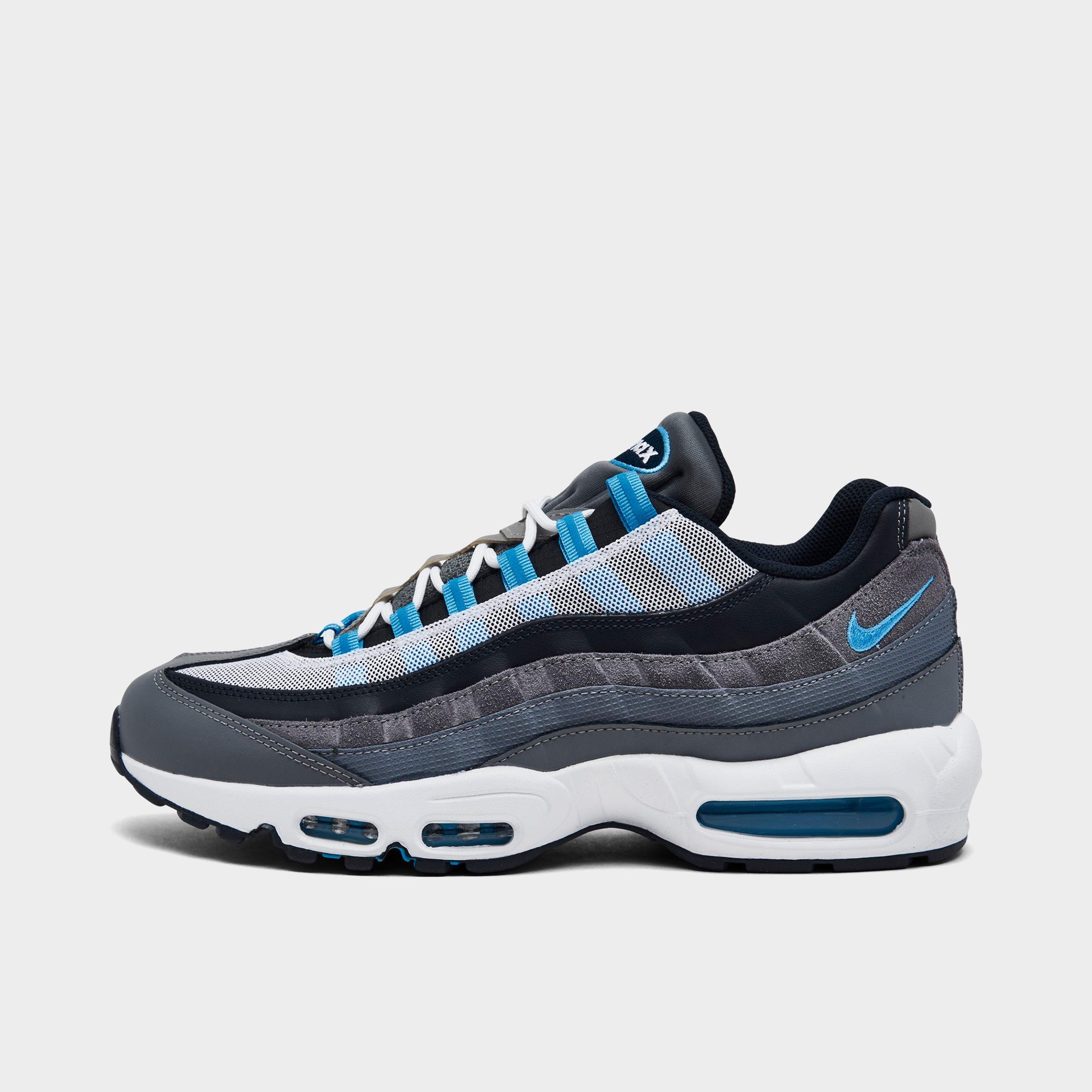 Nike Men's Air Max 95 Casual Shoes In Cool Grey/university Blue/dark Obsidian