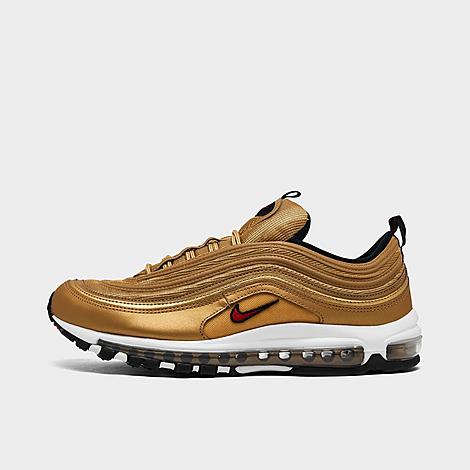 Nike Men's Air Max 97 Casual Shoes In Metallic Gold/varsity Red/black/white