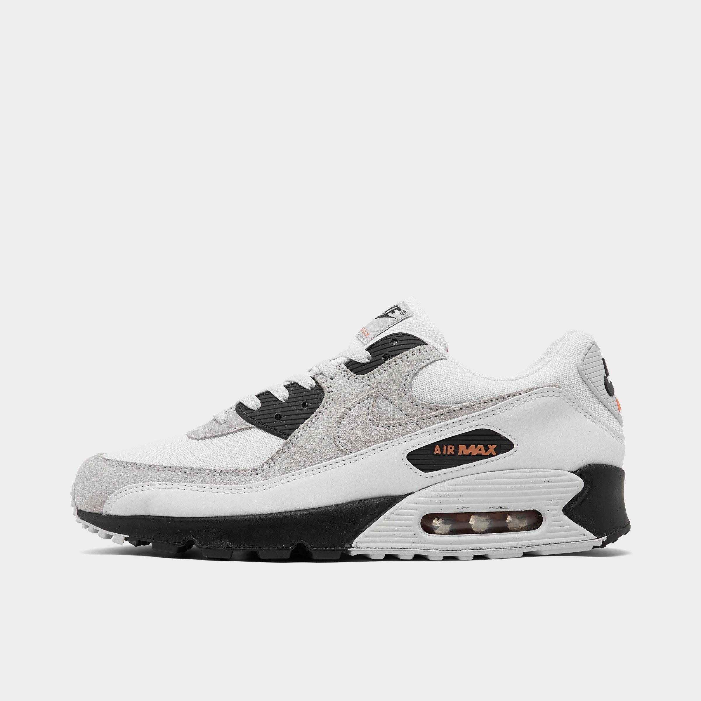 Nike Men's Air Max 90 Casual Shoes In White/pure Platinum/black/hot Curry