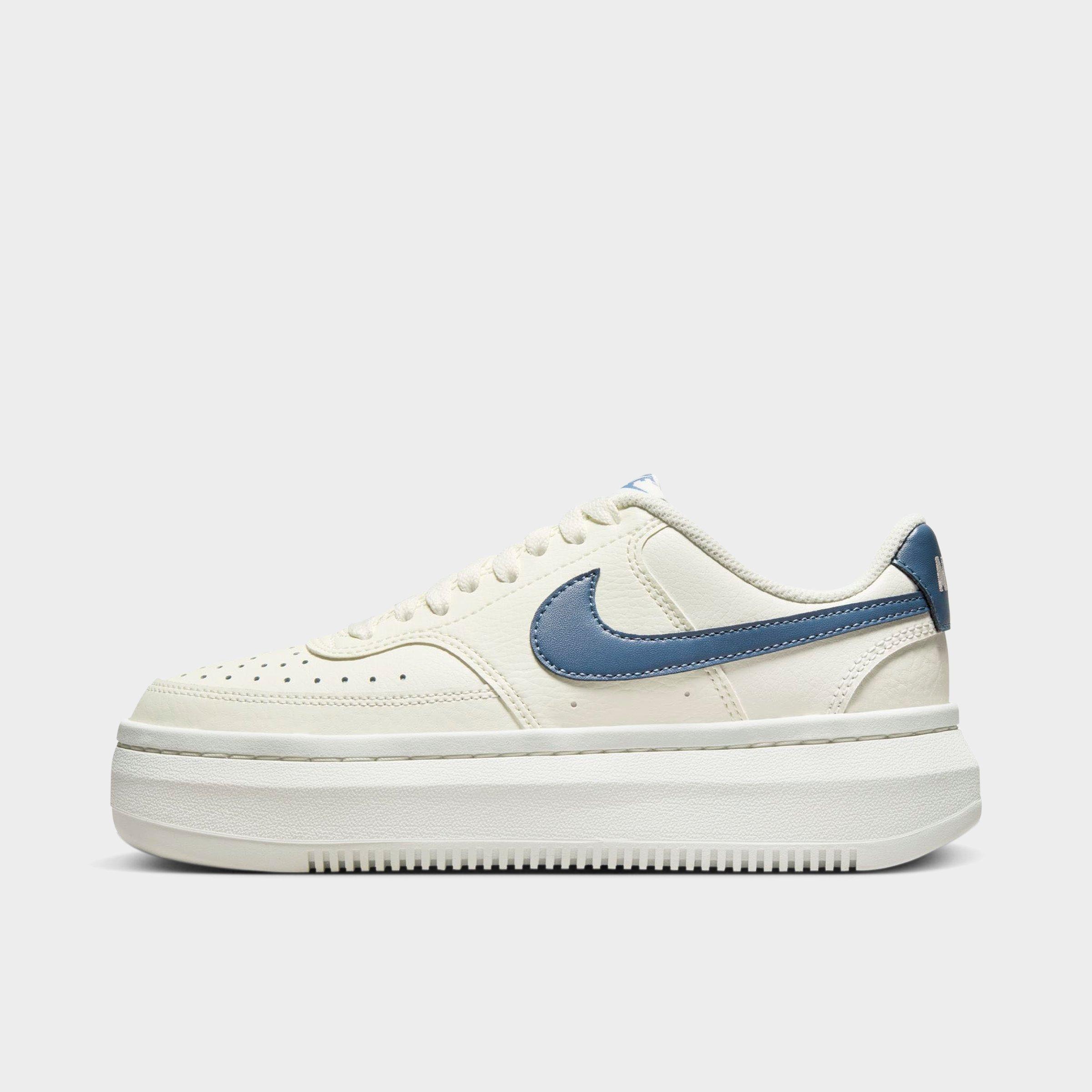 Shop Nike Women's Court Vision Alta Casual Shoes In Sail/diffused Blue/sail