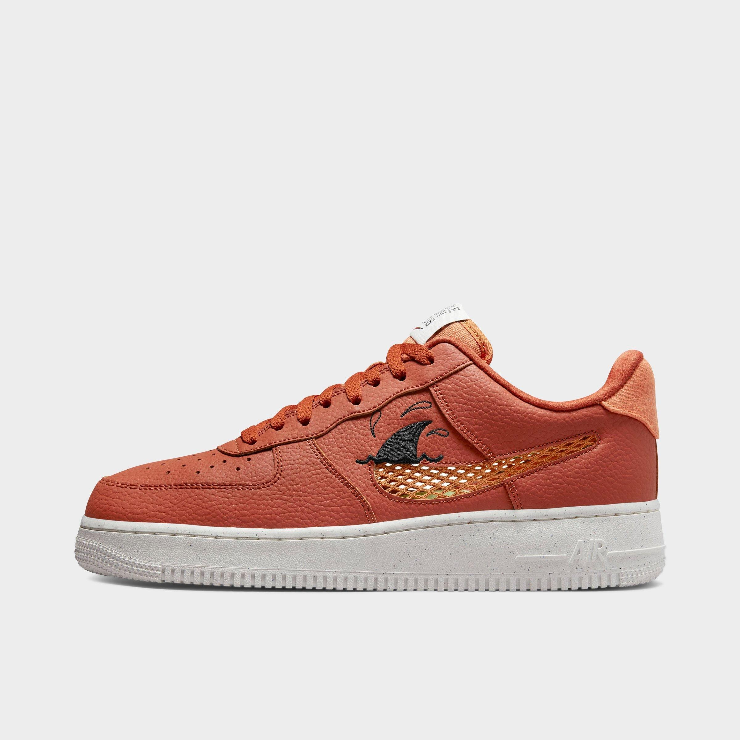 Nike Men's Air Force 1 '07 Lv8 Sun Club Casual Sneakers In Burnt Sunrise/hot Curry/black/sail/vivid Green