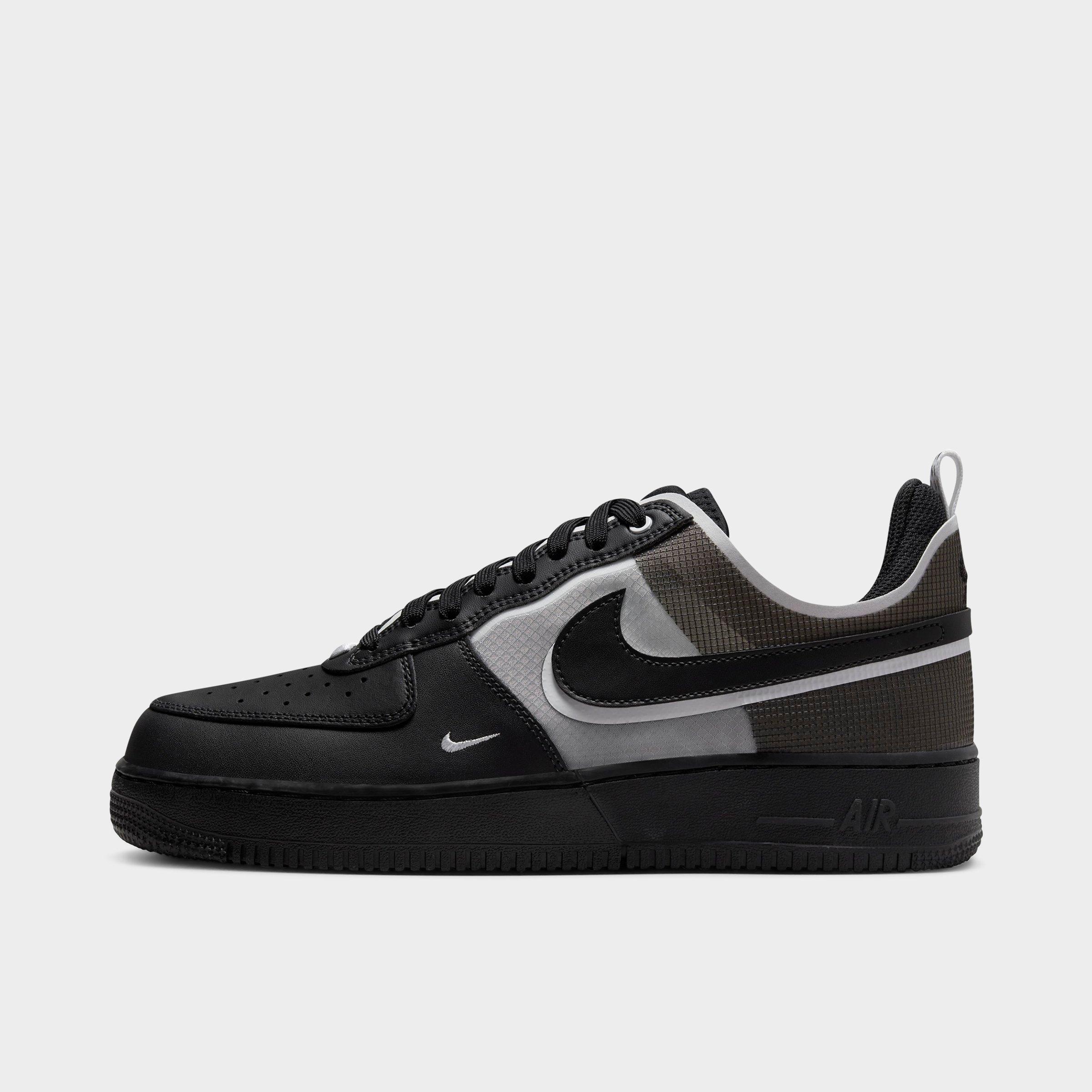 Nike Men's Air Force 1 React Shoes In Black/black/white