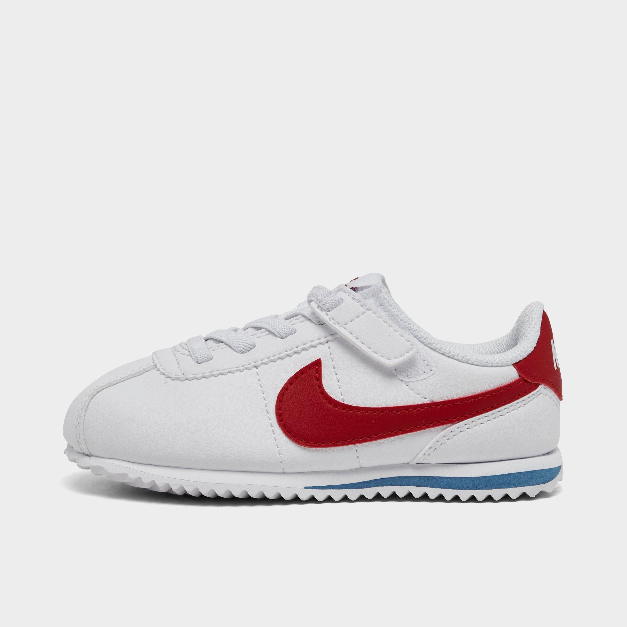 Nike Little Kids' Cortez Easyon Casual Shoes (8c-13.5c) In White/varsity Red/varsity Blue