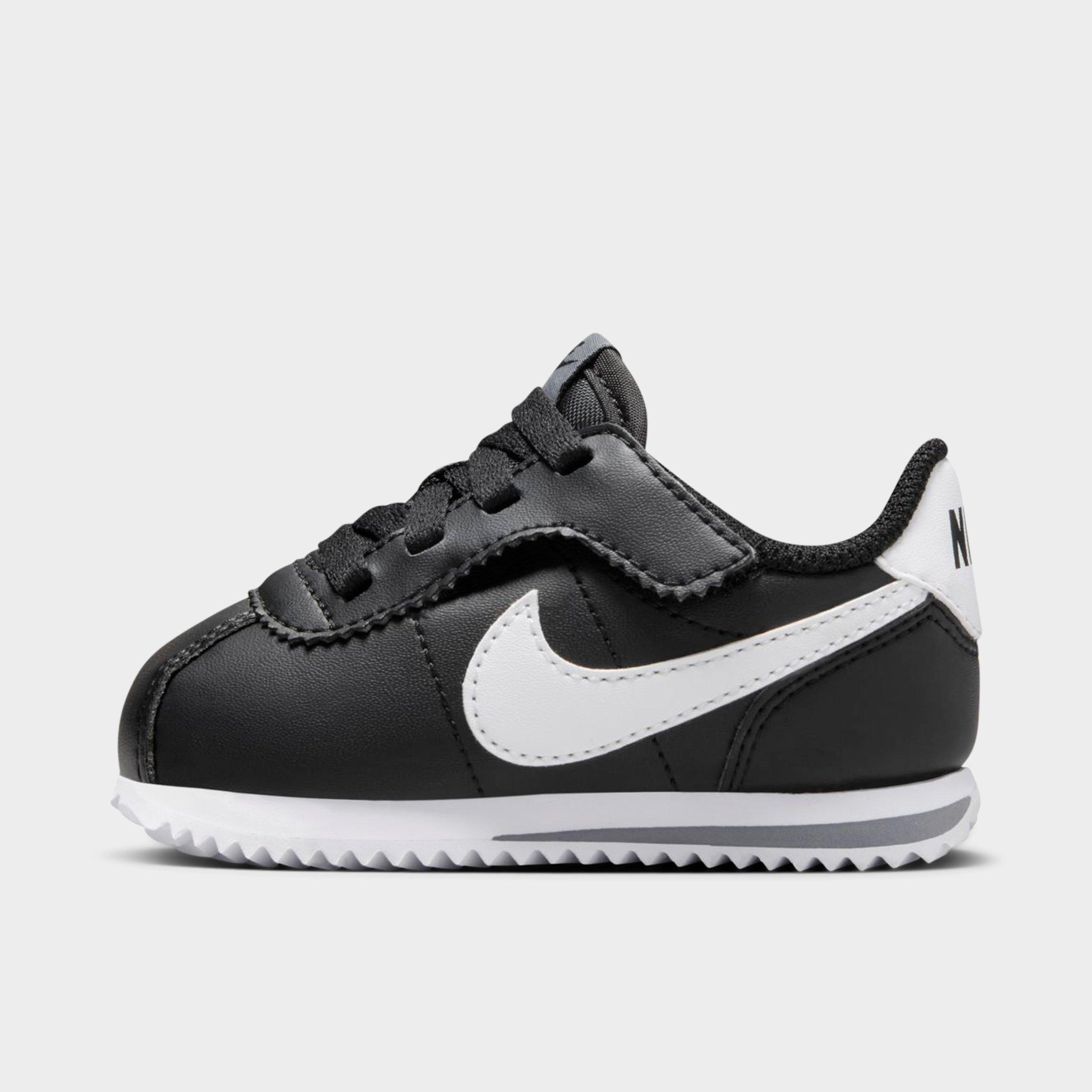 Nike Kids Toddler Cortez EasyOn Casual Shoes (2C-7C) in Black/White/Cool Grey Size: 2.0