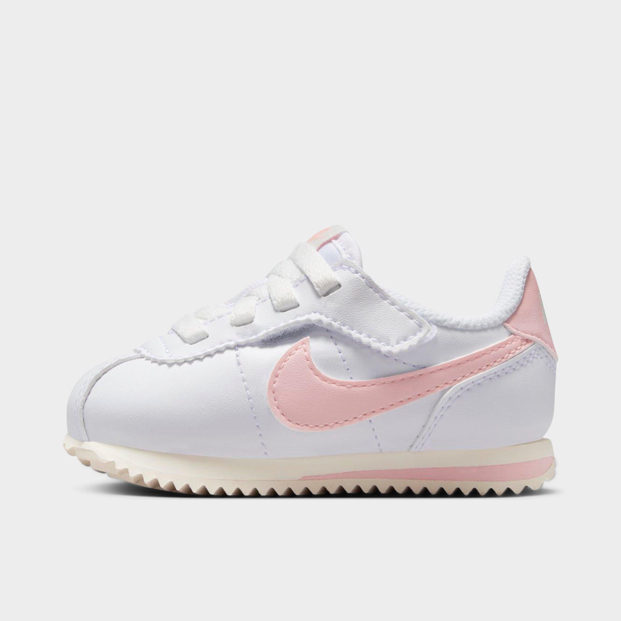 Nike Kids Toddler Cortez EasyOn Casual Shoes (2C-7C) in White/Echo Pink/Sail Size: 2.0
