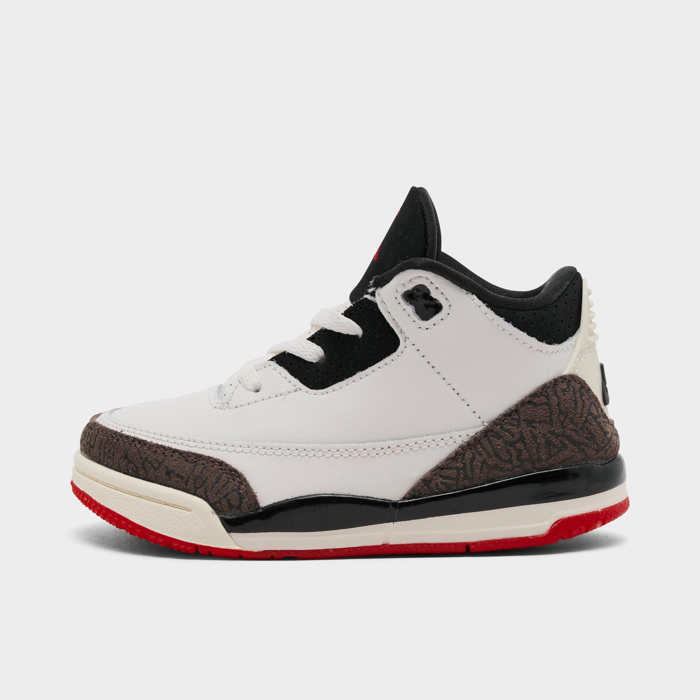 Jordan Kids Toddler Air Retro 3 Basketball Shoes in Sail/Black/University Red Size: 6.0