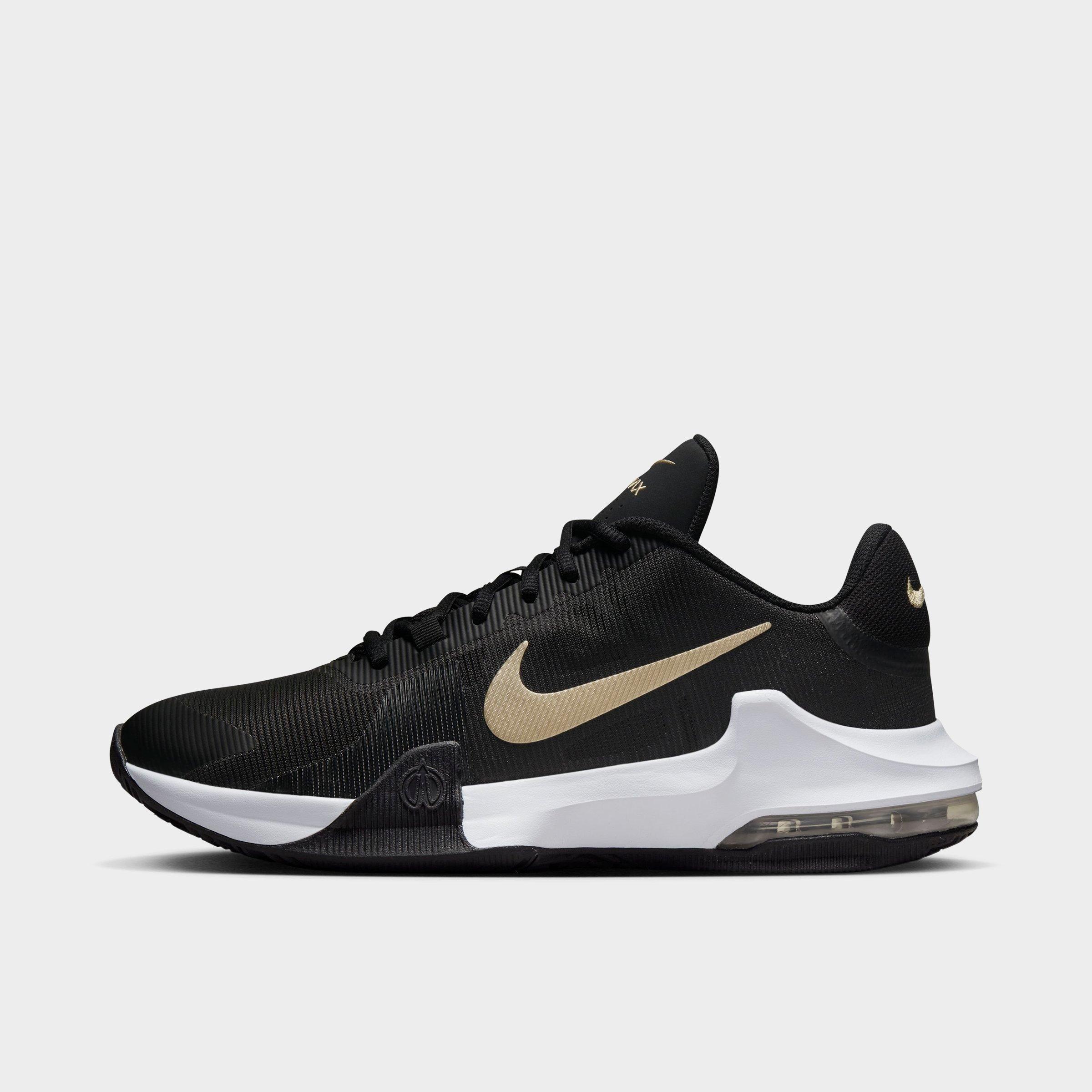 Nike Air Max Impact 4 Basketball Shoes In Black/anthracite/white/metallic Gold Star