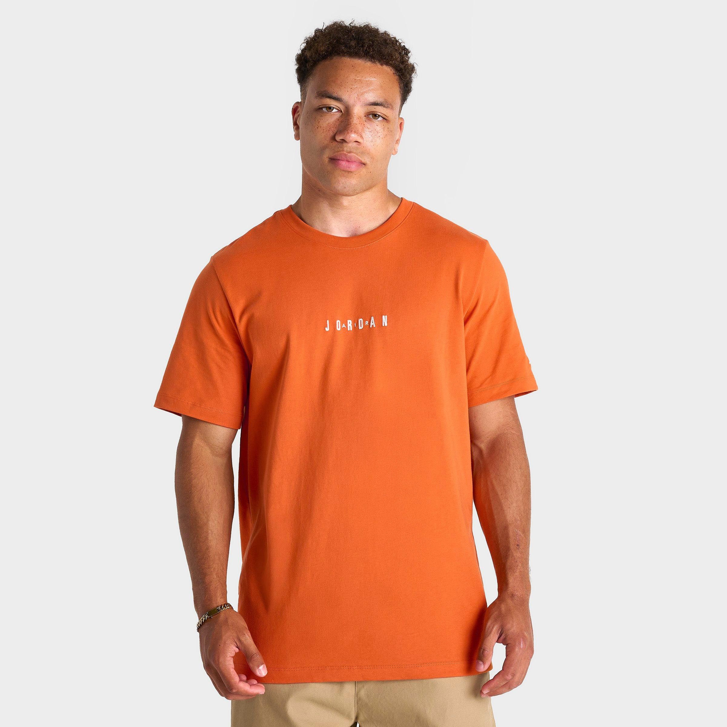 Jordan Men's Embroidered Air Graphic T-Shirt in Starfish/Sail Size: Small