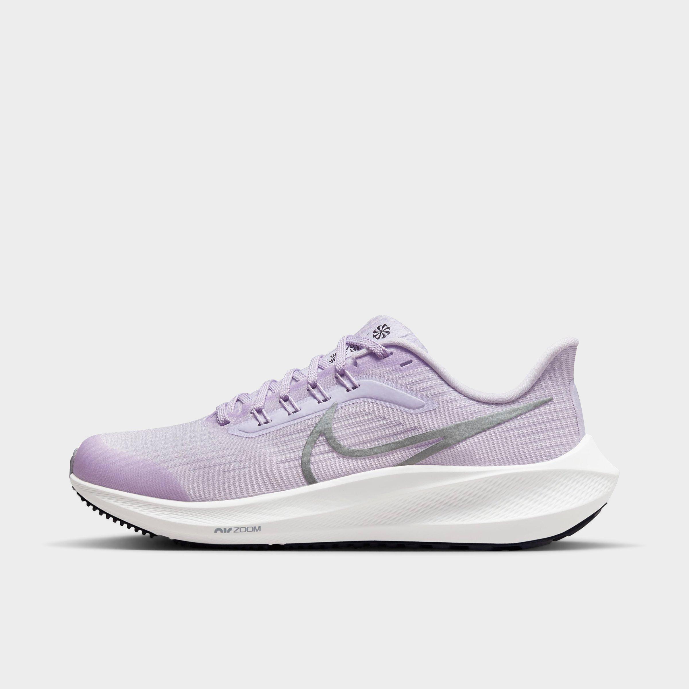 Shop Nike Big Kids' Zoom Air Pegasus 39 Running Shoes In Violet Frost/metallic Silver/barely Grape/midnight Navy/white