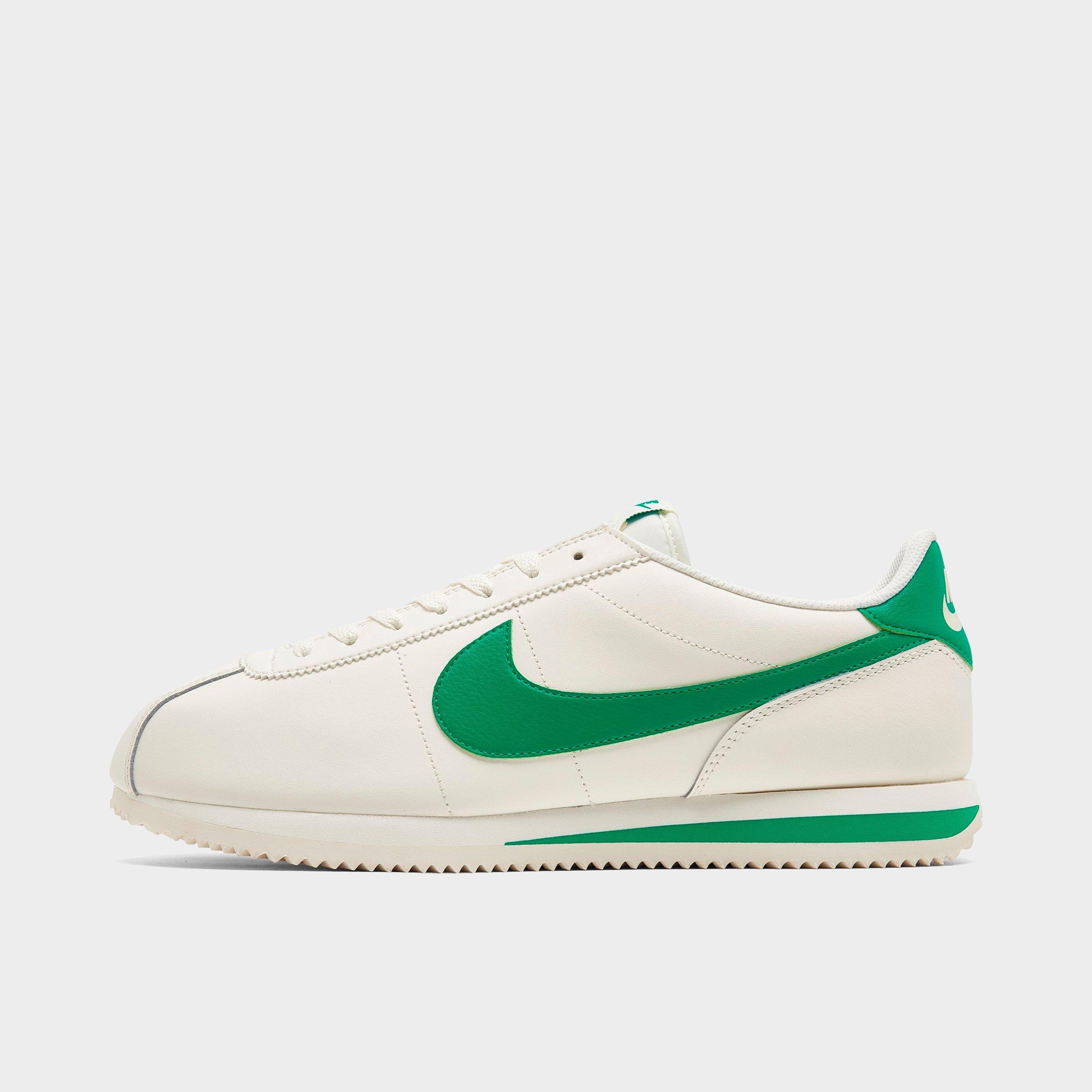Nike Men's Cortez Casual Shoes in Sail/Stadium Green Size: 7.5